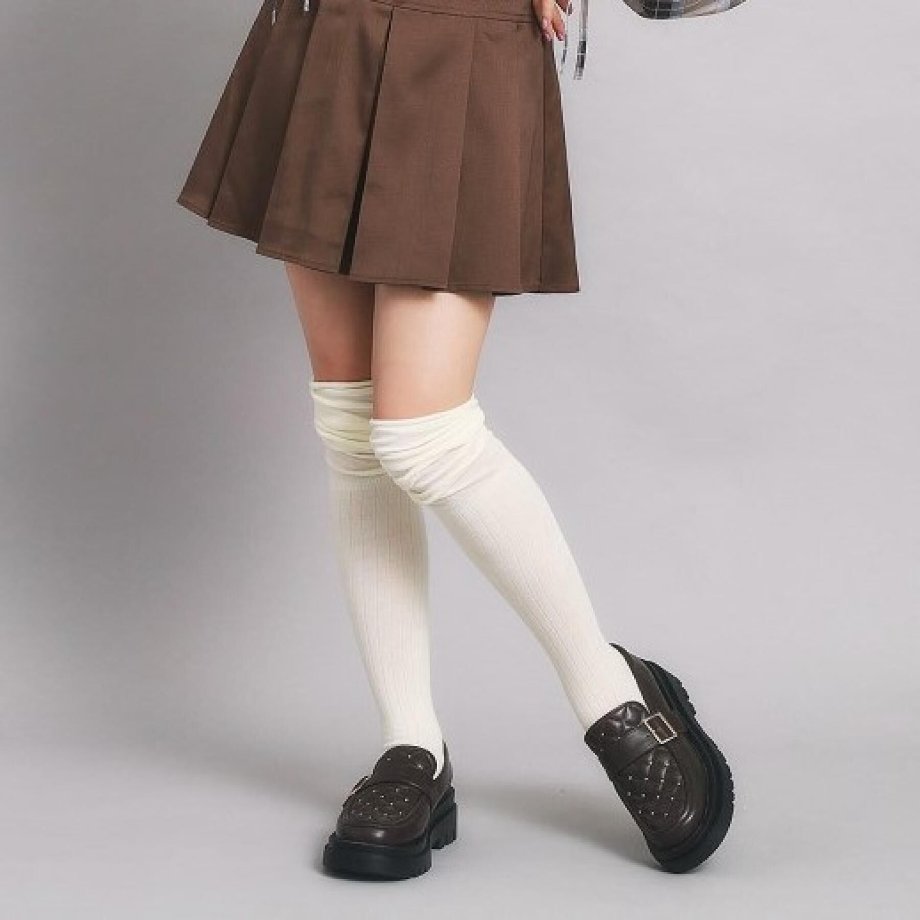 PINK-latte「くしゅくしゅニーハイソックス」|ソックス|