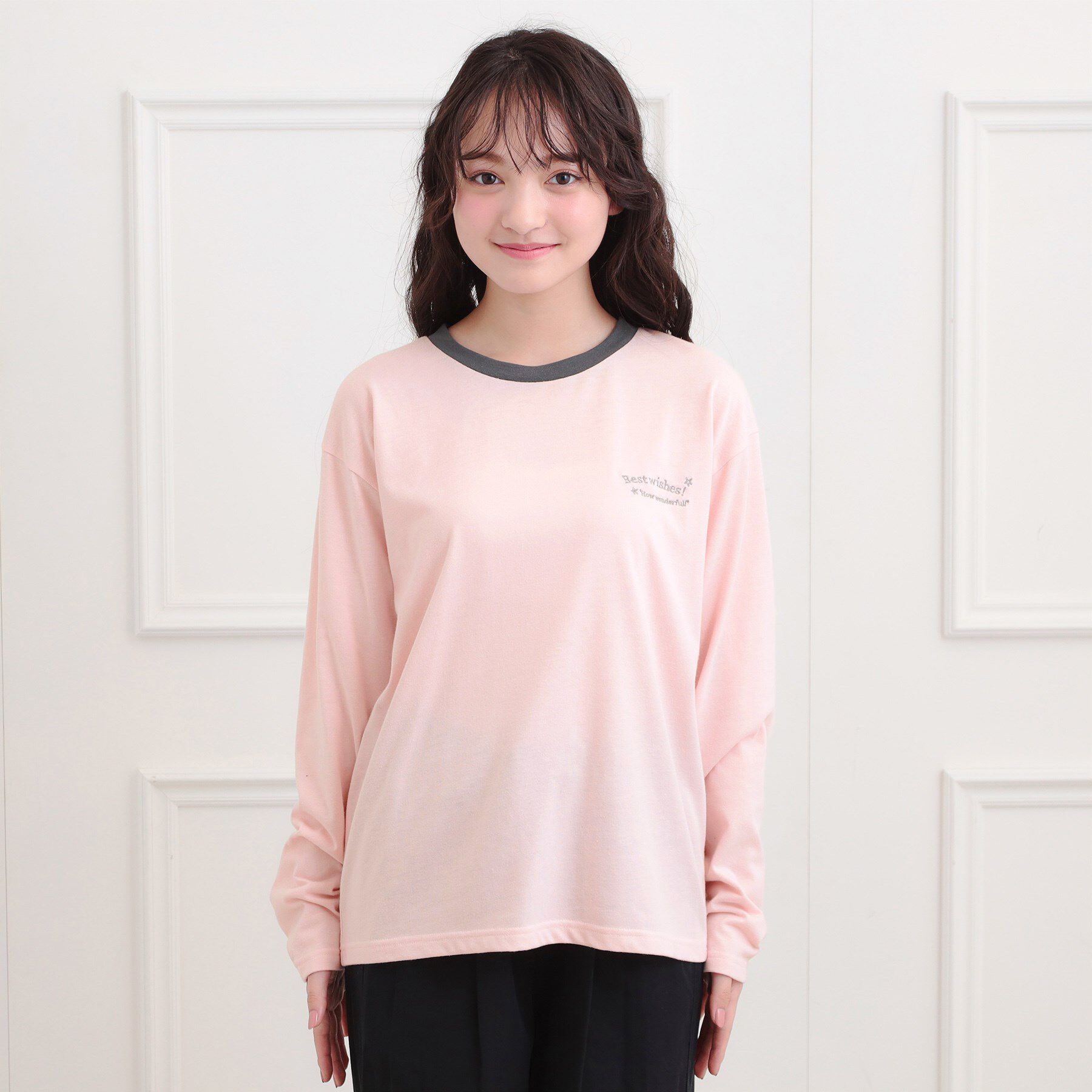 PINK-latte「リンガープリントロンT」|Tシャツ・カットソー|