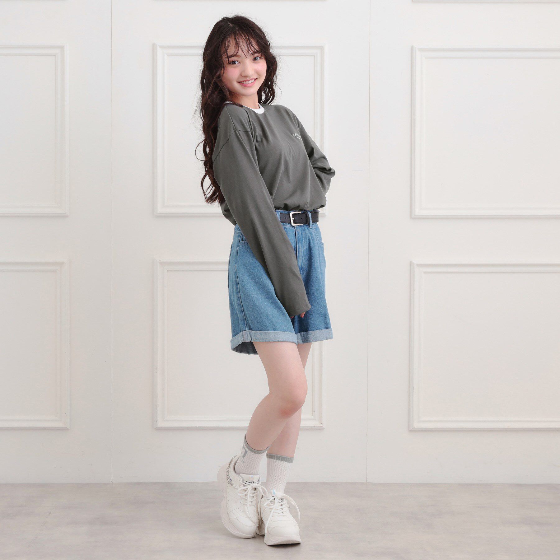 PINK-latte「リンガープリントロンT」|Tシャツ・カットソー|