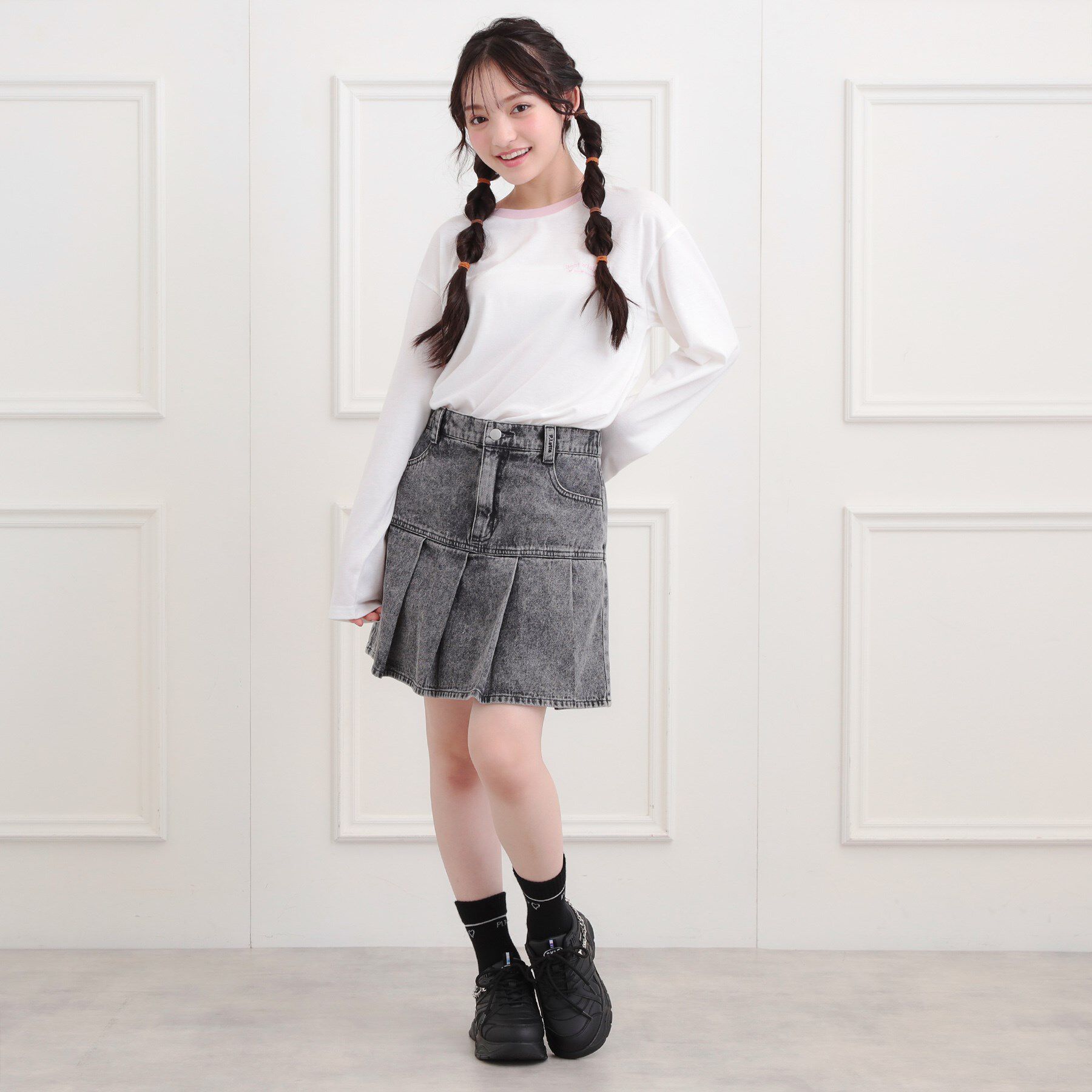 PINK-latte「リンガープリントロンT」|Tシャツ・カットソー|