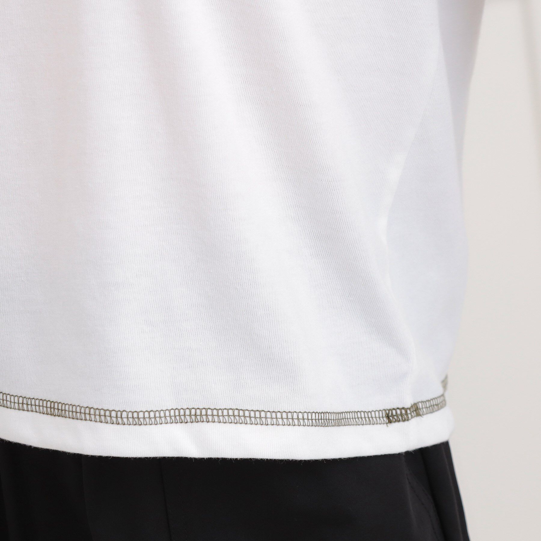 PINK-latte「レイヤード風肩あきロンT」|Tシャツ・カットソー|