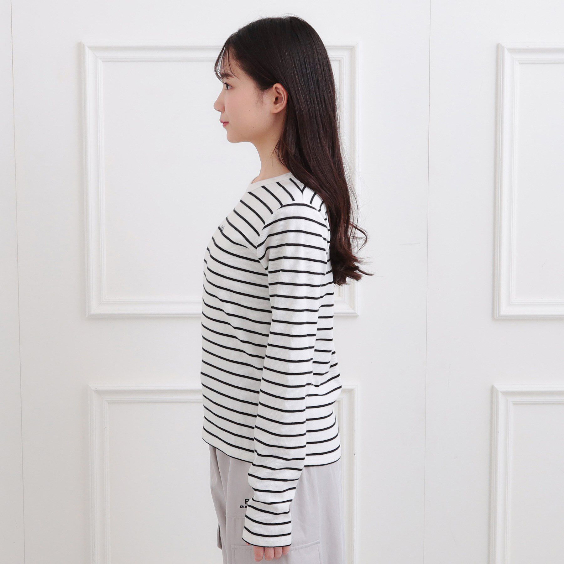 PINK-latte「シンプルテレコプルオーバー」|Tシャツ・カットソー|