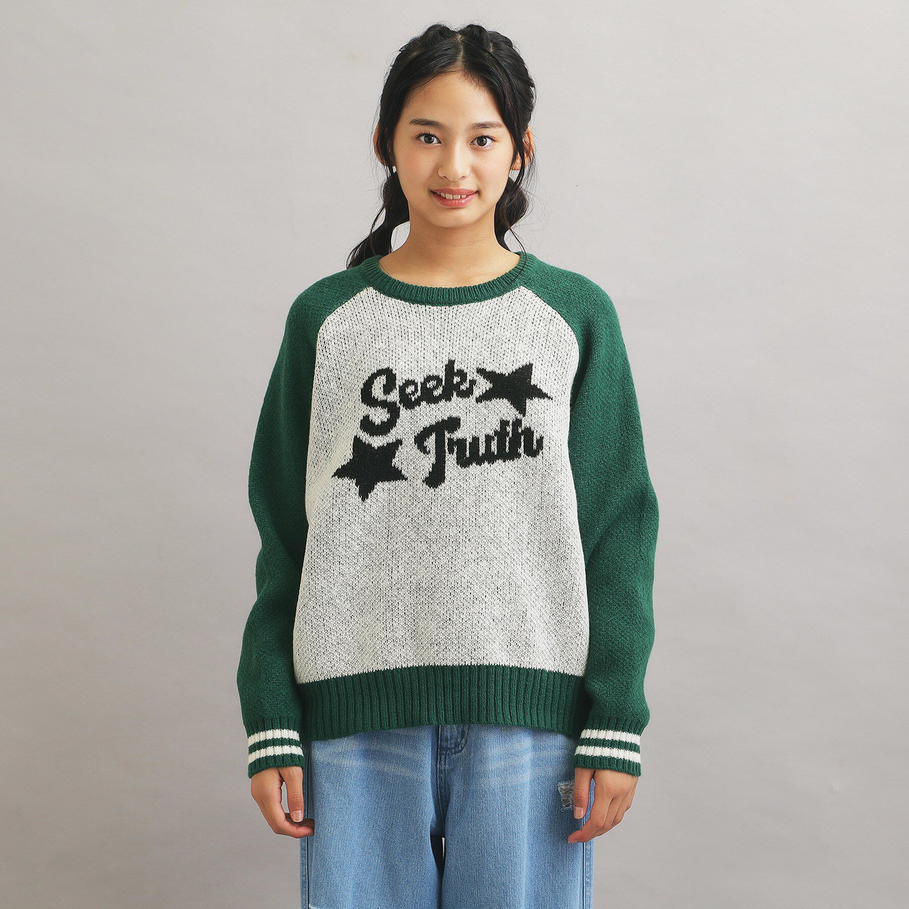 PINK-latte「アソートジャカードプルオーバー」|ニット・セーター|