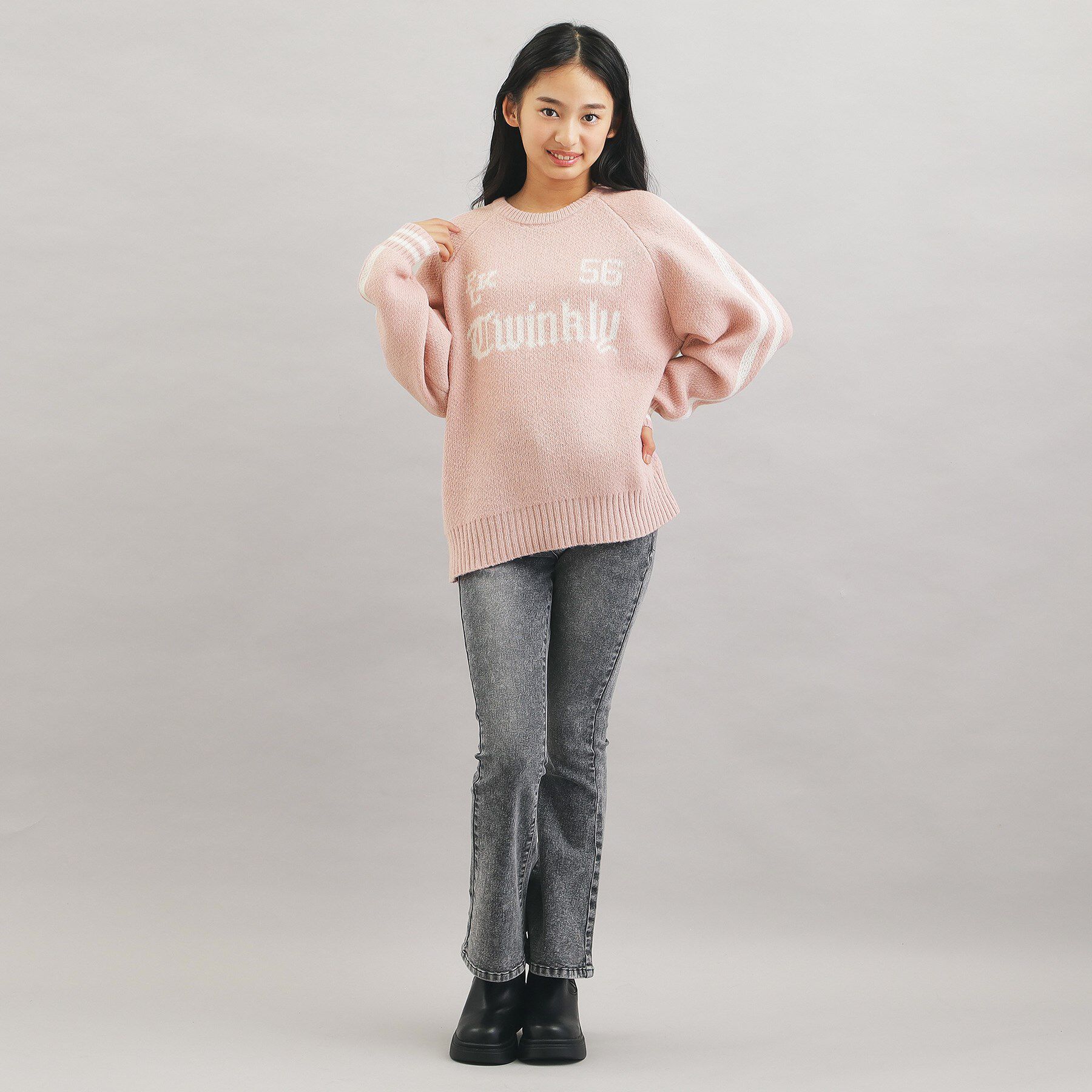 PINK-latte「アソートジャカードプルオーバー」|ニット・セーター|