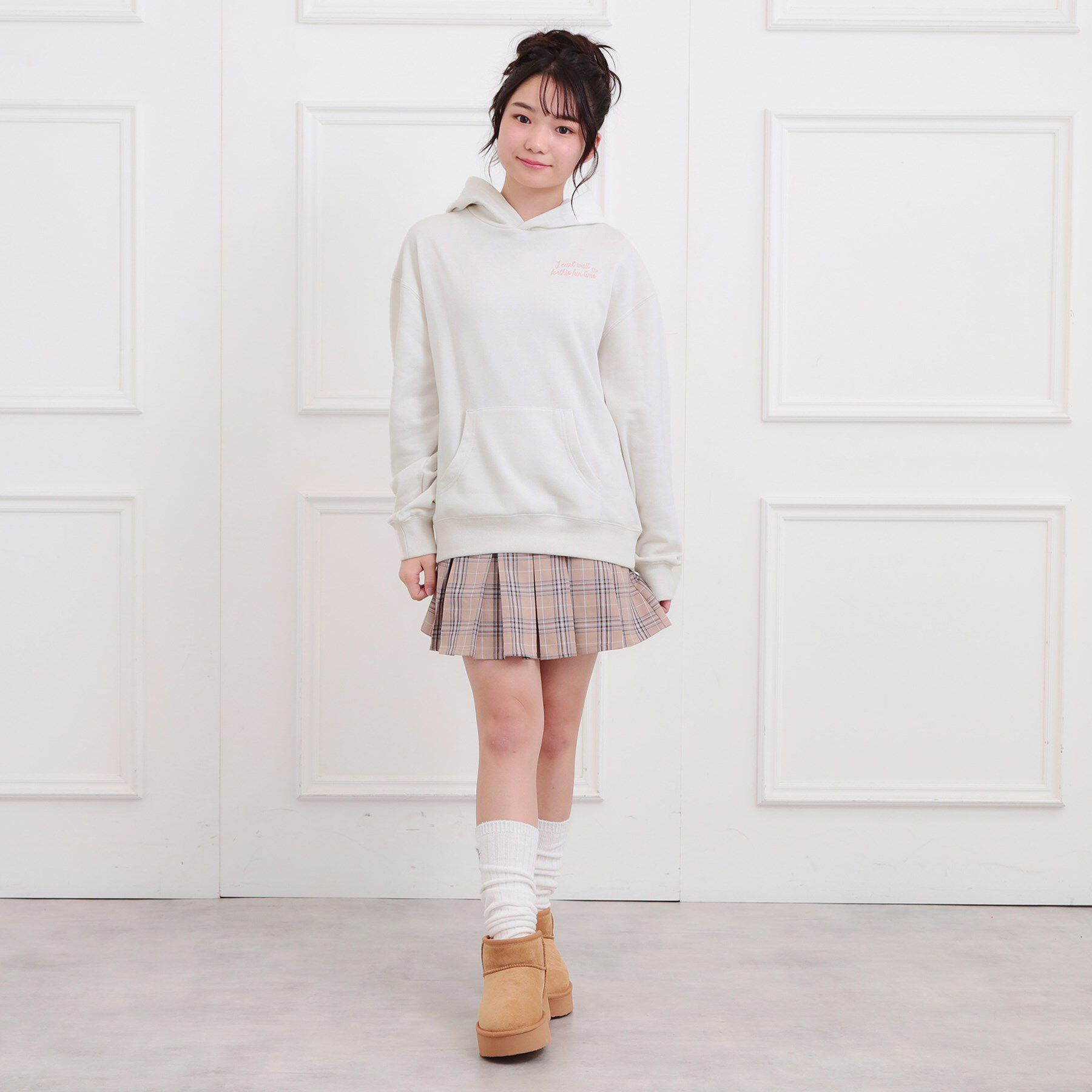 PINK-latte「くま耳チュニックパーカー」|パーカー|