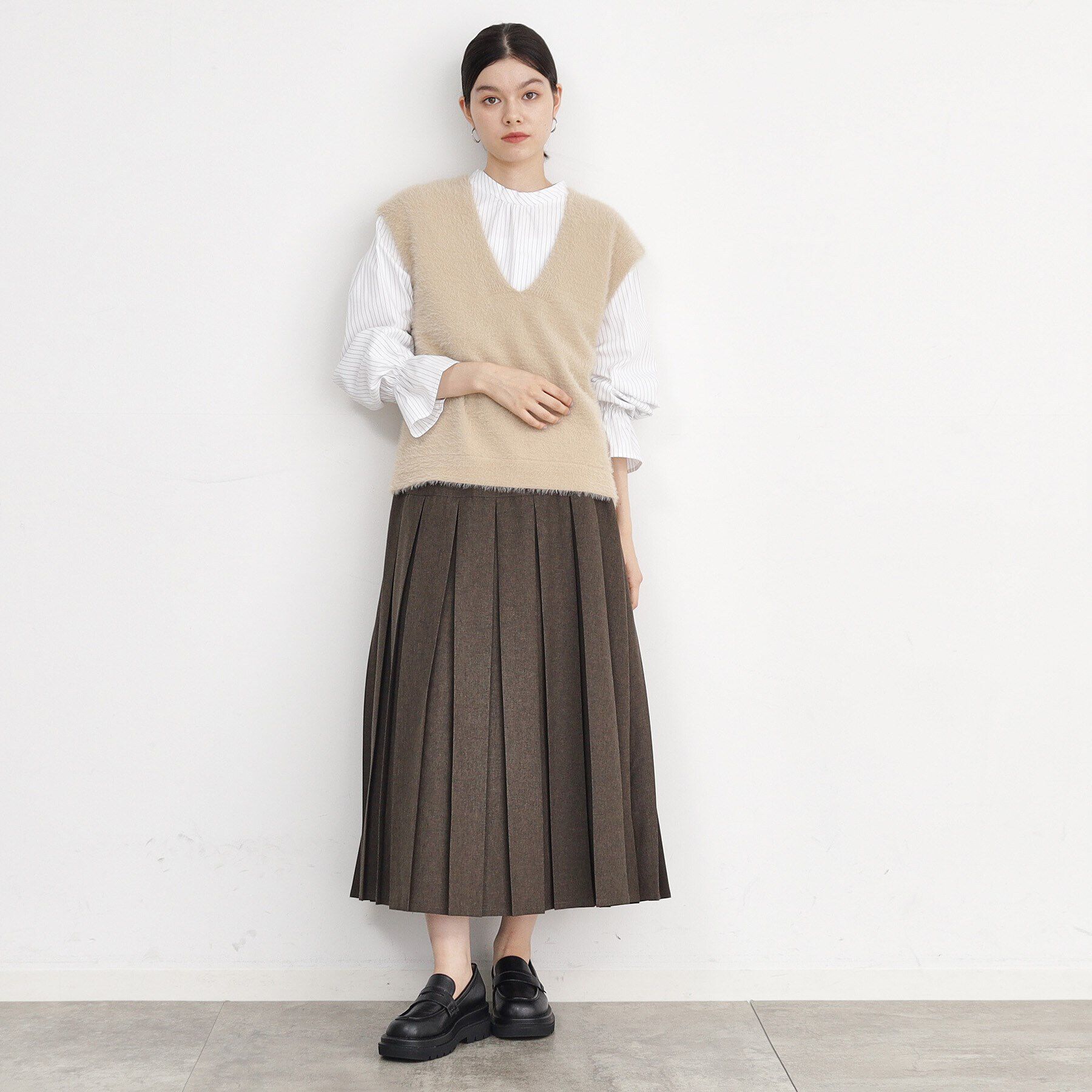 THE SHOP TK「【2点セット】フェザーベスト＋シャツ/洗える」|シャツ・ブラウス|