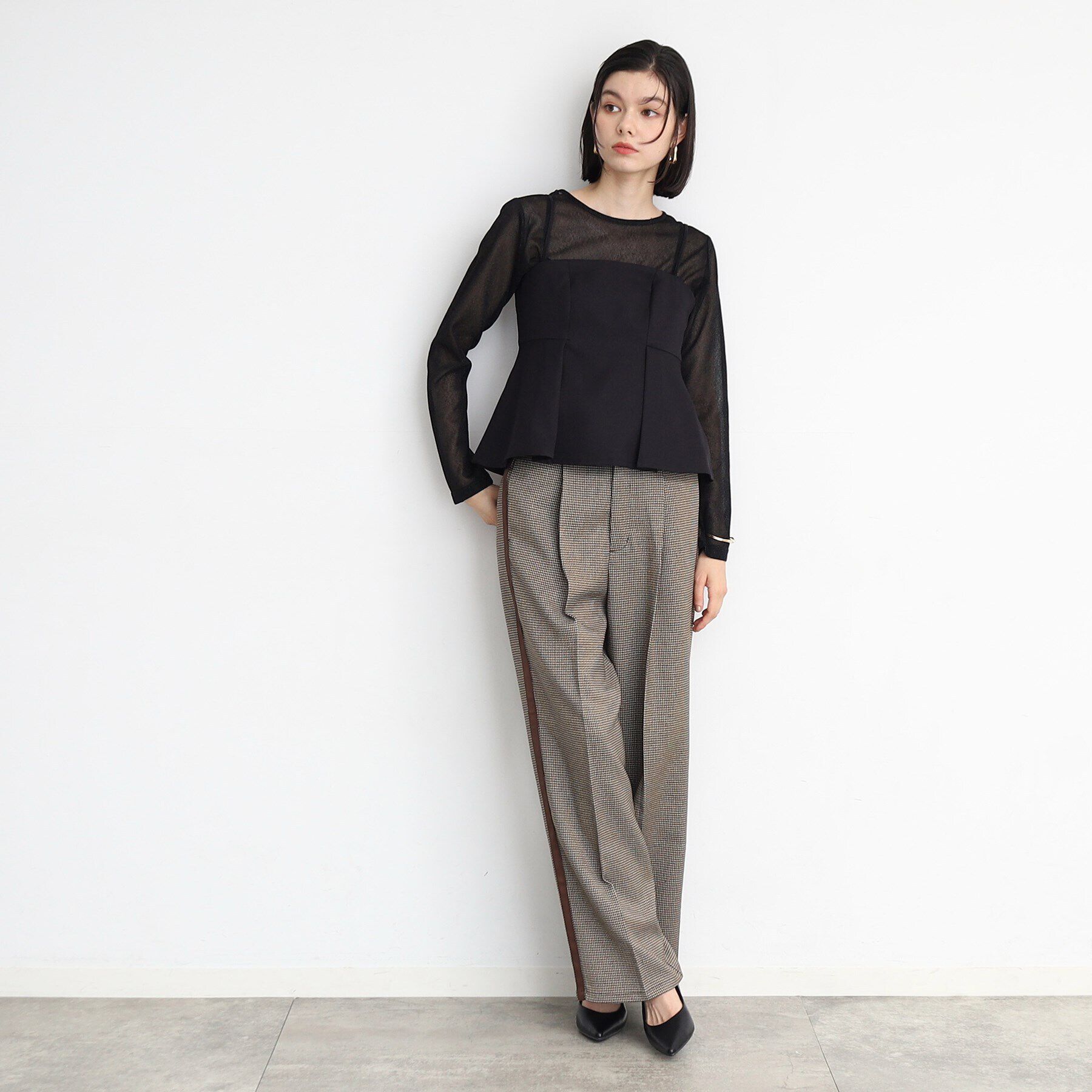 THE SHOP TK「【セットアップ可/洗える】パウダリーツイルビスチェ」|キャミソール|