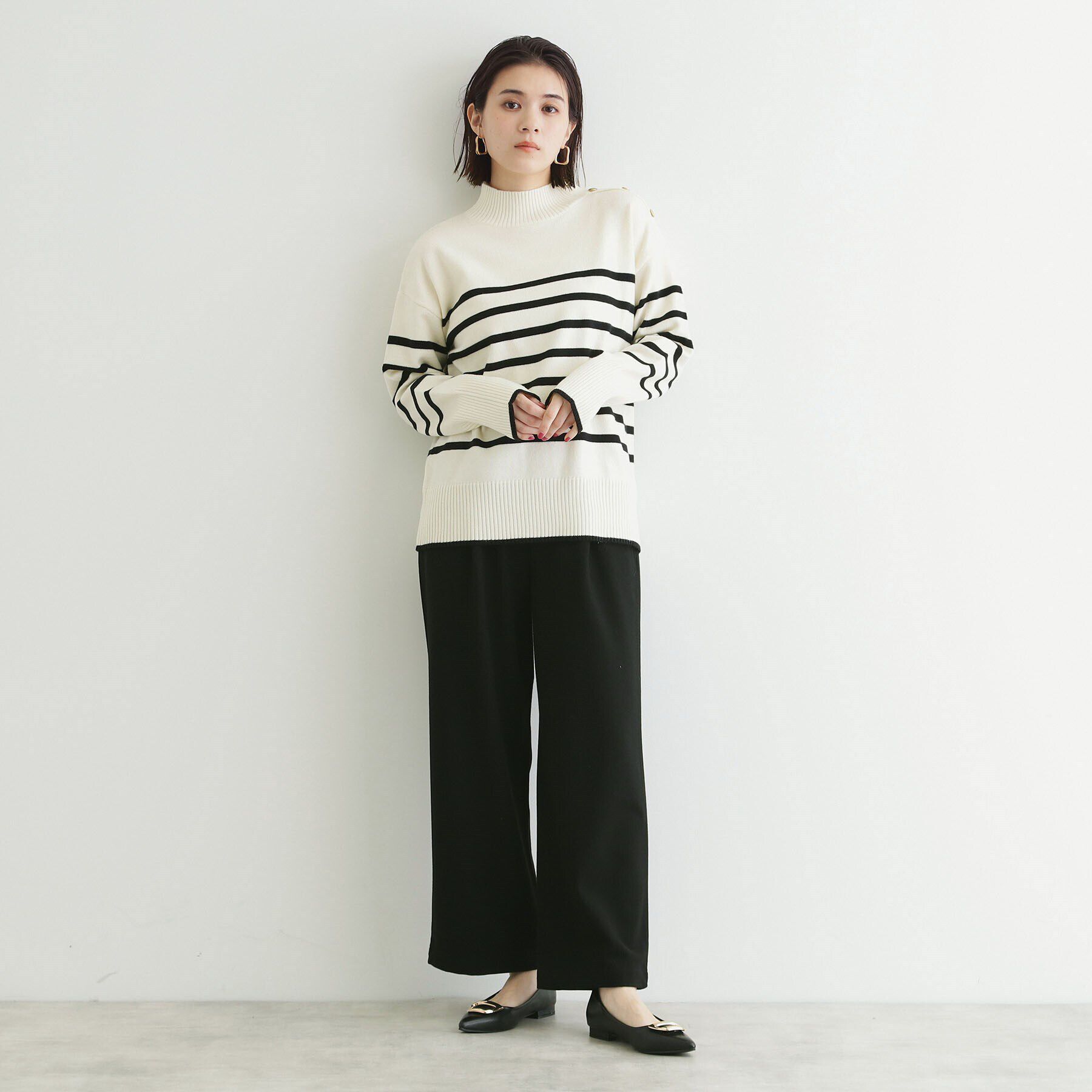 THE SHOP TK「【＠BAILA掲載】両面起毛ベーシックワイドパンツ/洗える」|その他|