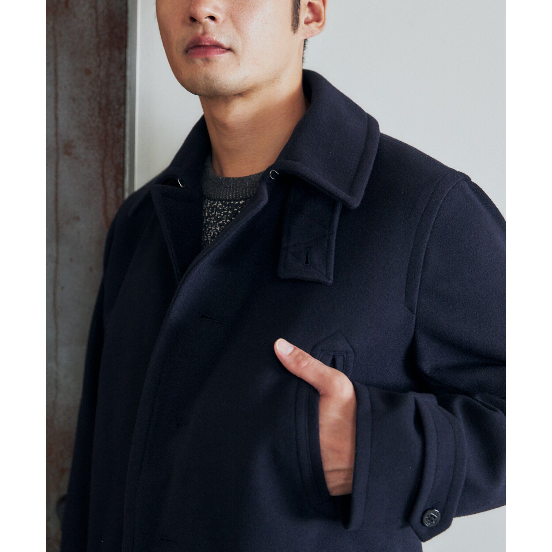 THE SHOP TK「ウーリックシングルPコート」|ピーコート|