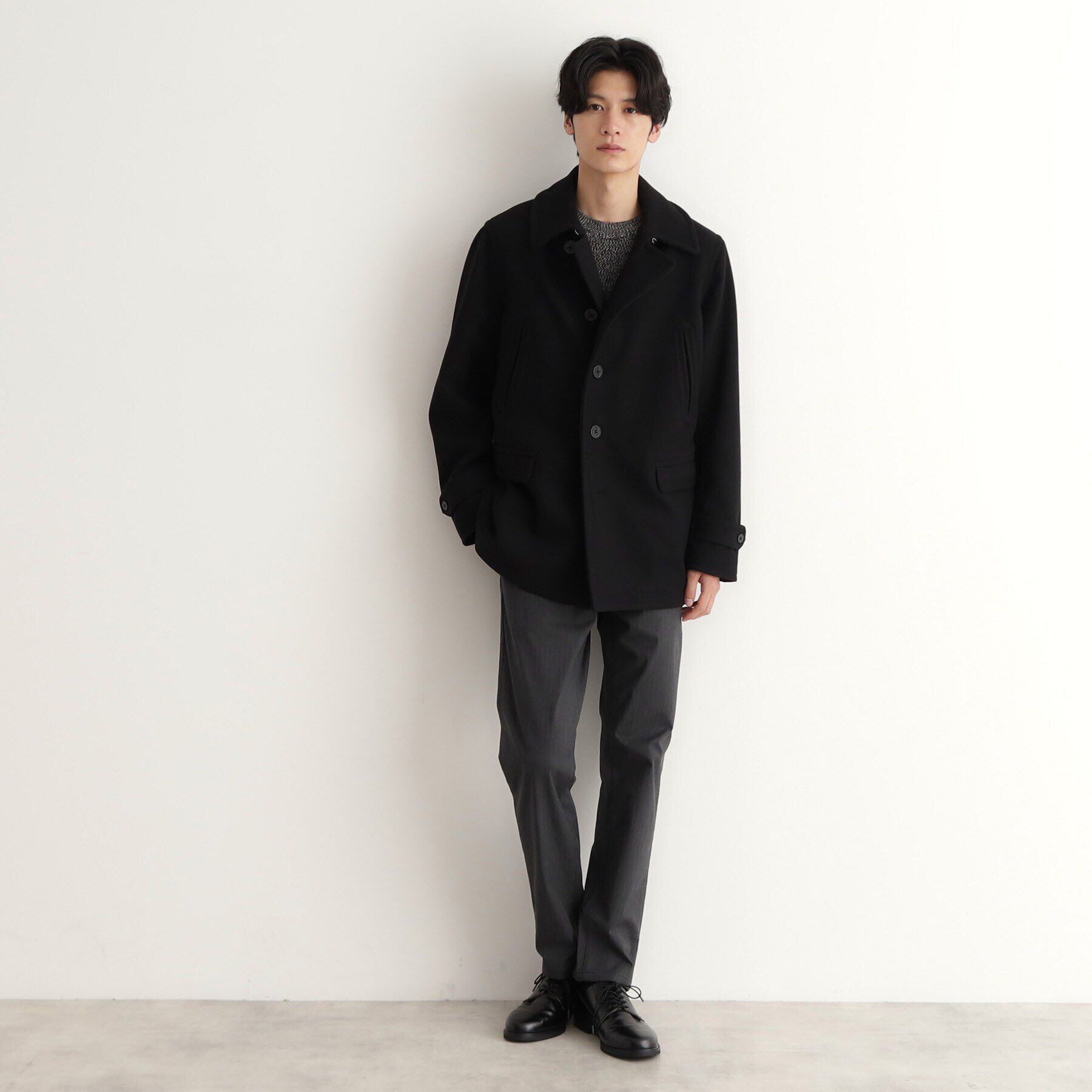 THE SHOP TK「ウーリックシングルPコート」|ピーコート|