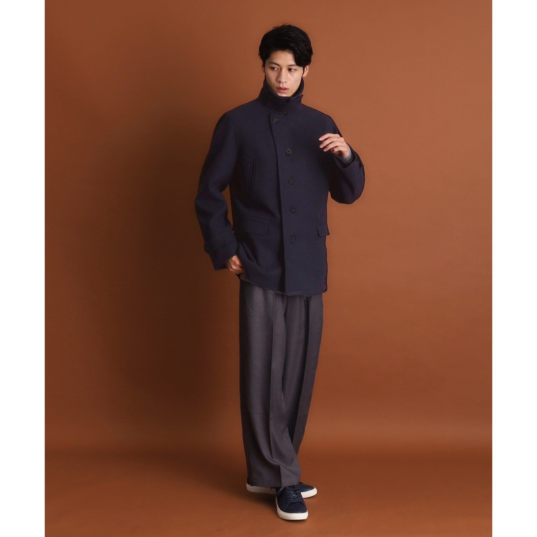 THE SHOP TK「ウーリックシングルPコート」|ピーコート|