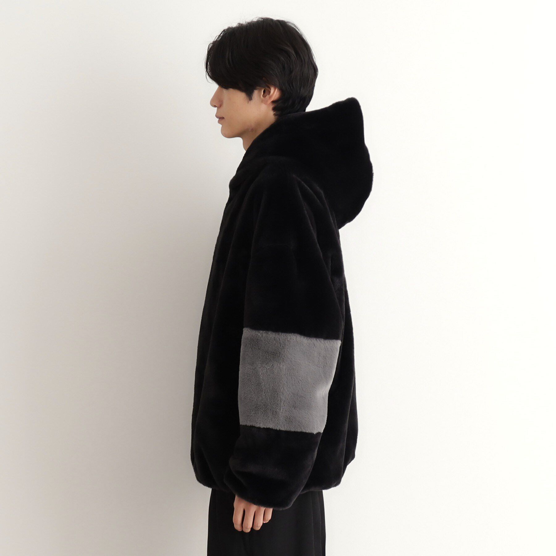 THE SHOP TK「フードフェイクファーブルゾン ユニセックス」|ブルゾン・スタジャン|