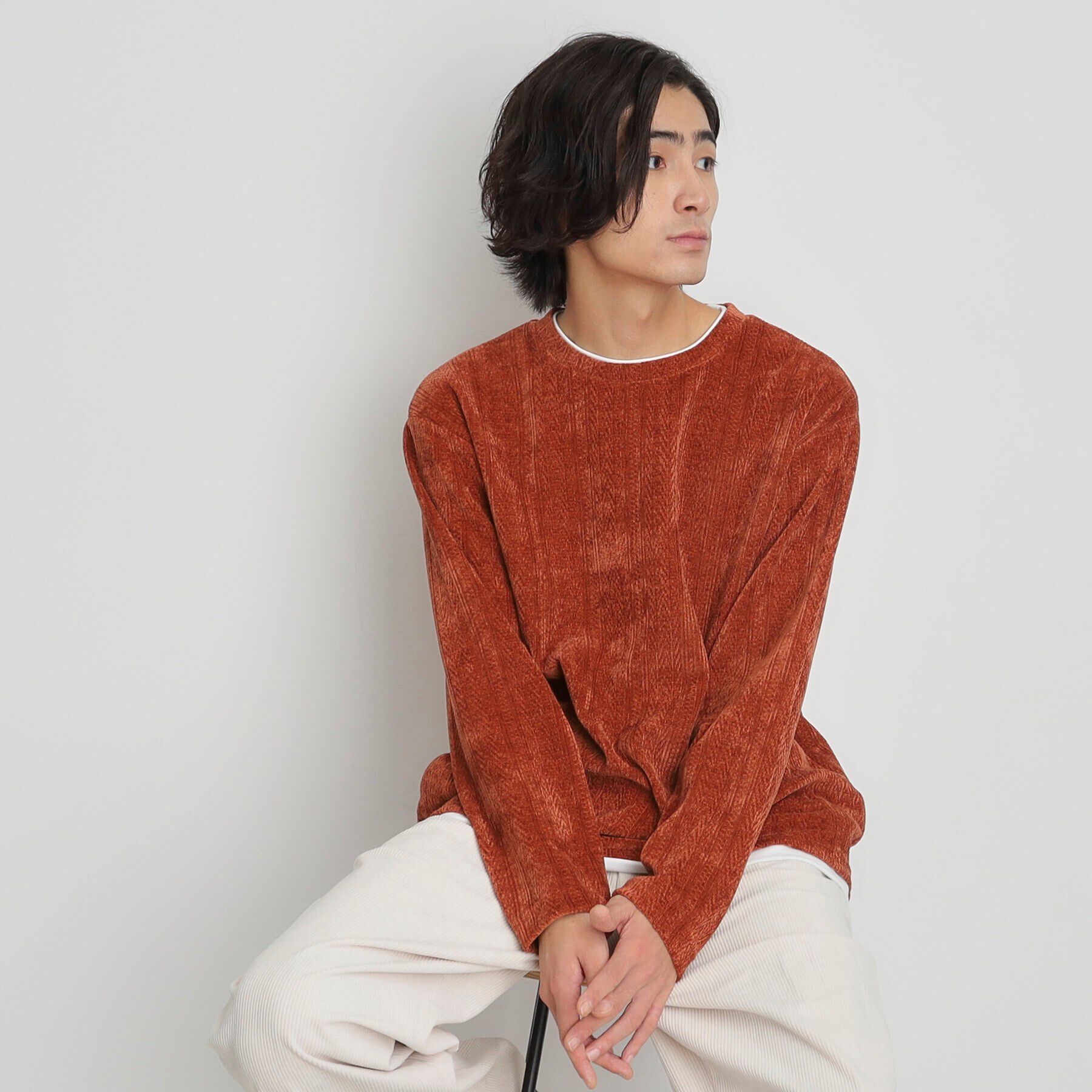 THE SHOP TK「シェニールケーブルプルオーバー」|Tシャツ・カットソー|