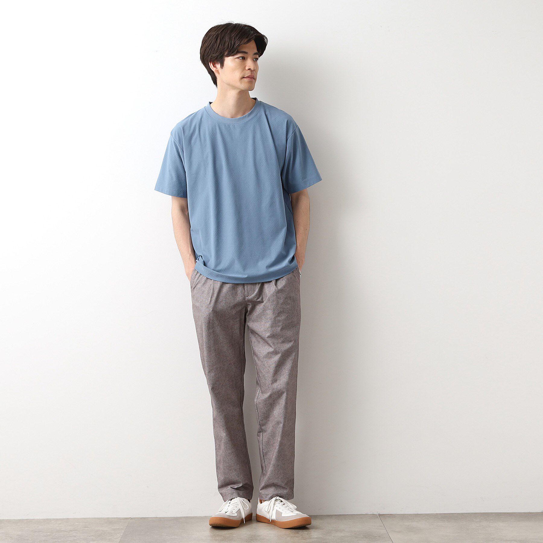 THE SHOP TK「パーフェクテックリンクス半袖Tシャツ 【接触冷感／吸水速乾／UVカット／洗濯機OK】」|Tシャツ・カットソー|