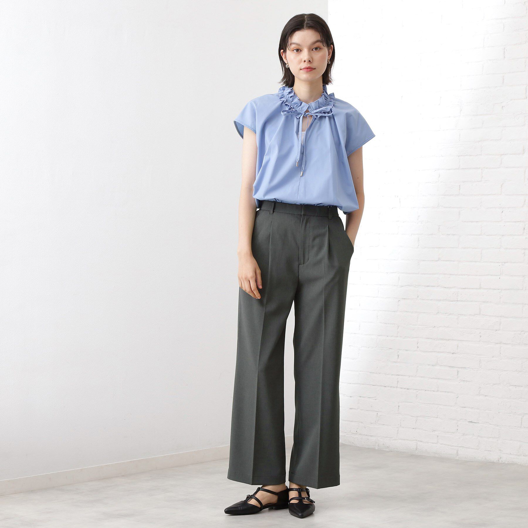 THE SHOP TK「【美脚見え】タックワイドパンツ【セットアップ可】」|その他|