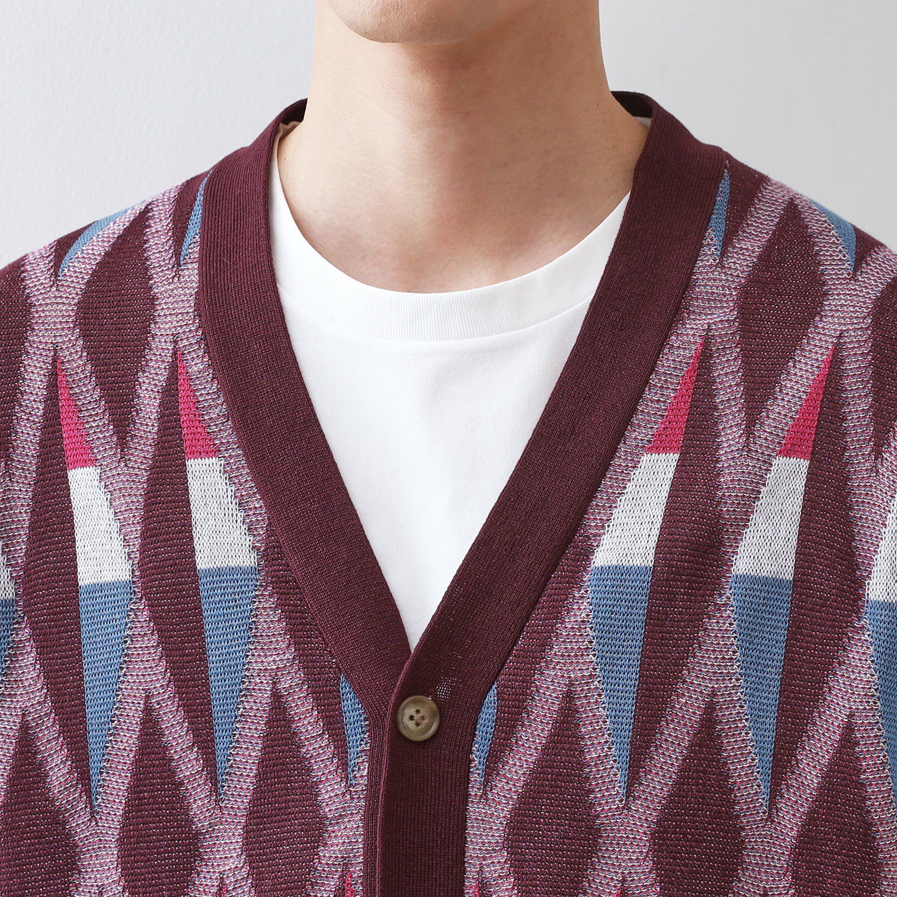 THE SHOP TK「【季節の変わり目に活躍】ニットカーディガン 選べる2デザイン(柄&無地)/洗濯機OK」|カーディガン|