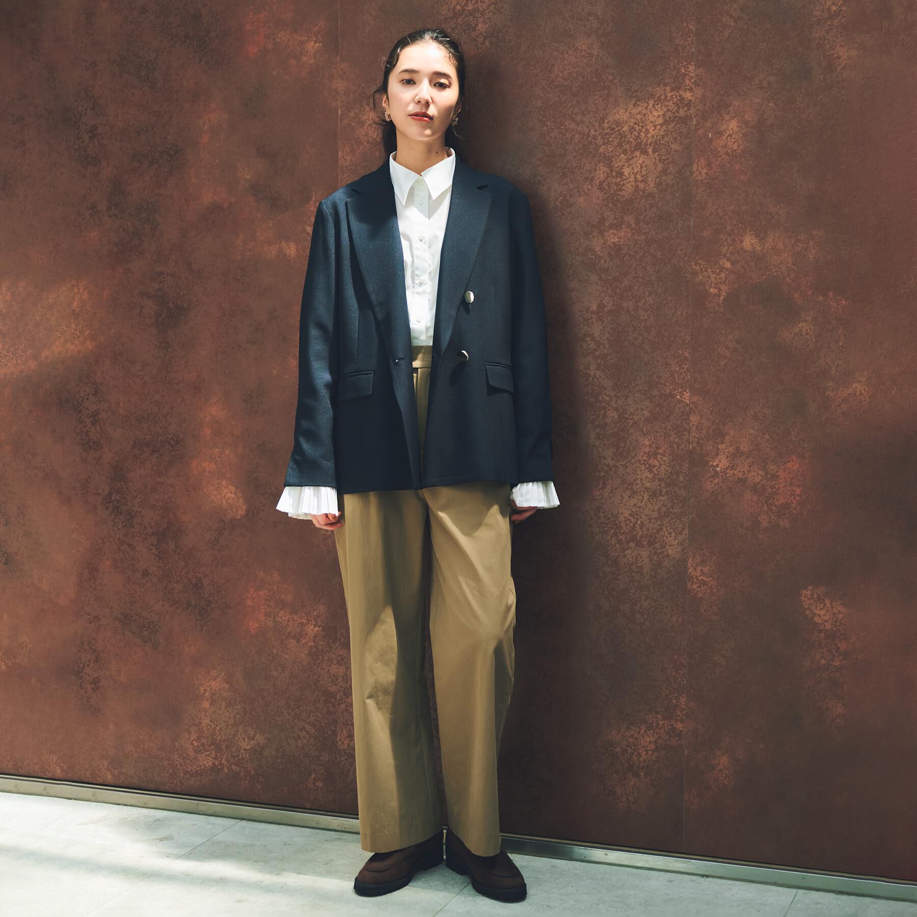 THE SHOP TK「【今羽織るなら】ダブルブレストジャケット【セットアップ可/洗える】」|テーラードジャケット|