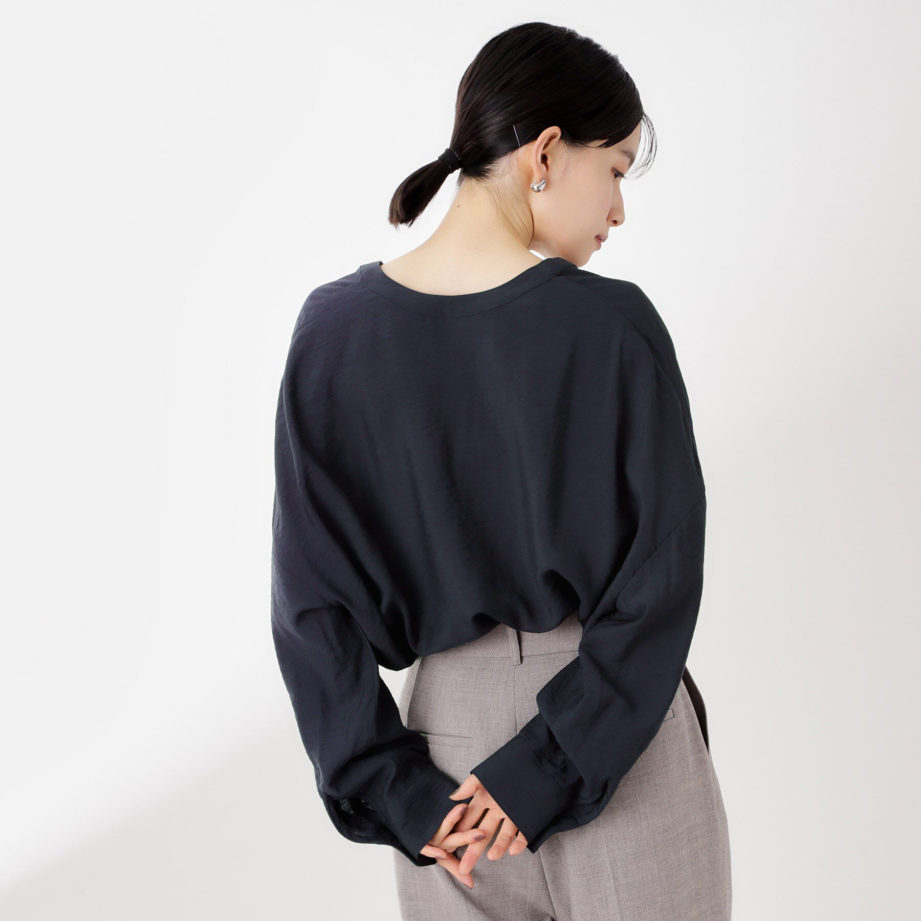 THE SHOP TK「刺繍ポケットオーバーシャツ【体型カバー/洗濯機OK】」|シャツ・ブラウス|