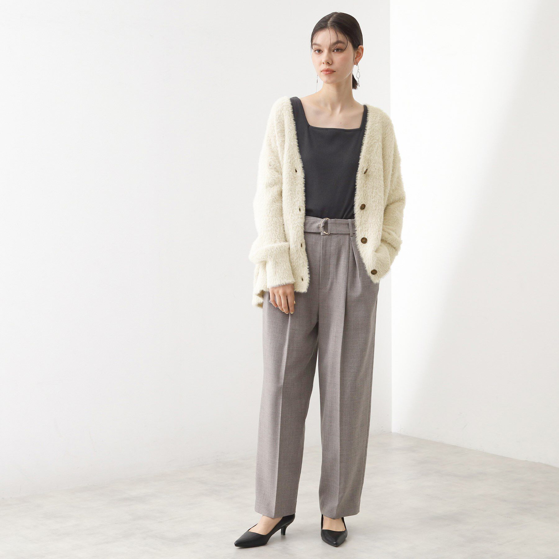 THE SHOP TK「【ふわふわあったか】フェザーカーディガン」|カーディガン|