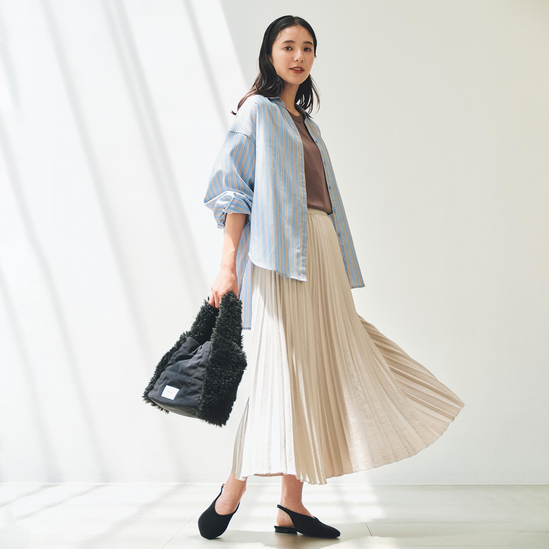 THE SHOP TK「スエードプリーツスカート【洗える】」|スカート|