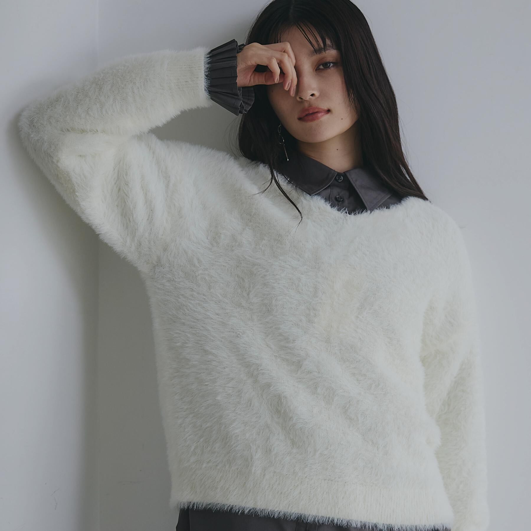 THE SHOP TK「【選べる7色/華やかで柔らか】ふわふわフェザーニット/洗える・前後2WAY」|ニット・セーター|