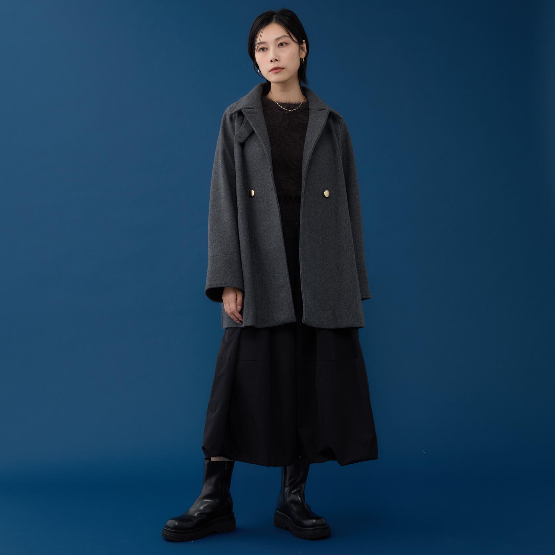 THE SHOP TK「クラシカルな装い ウールライクスタンドカラーコート」|その他|