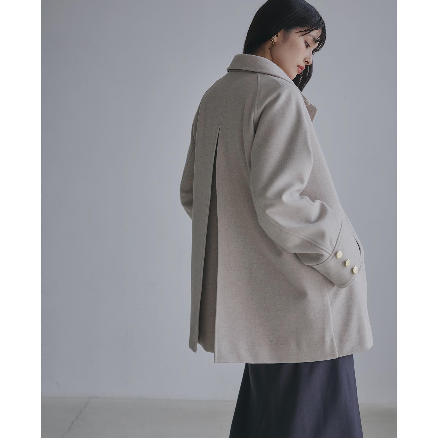 THE SHOP TK「クラシカルな装い ウールライクスタンドカラーコート」|その他|