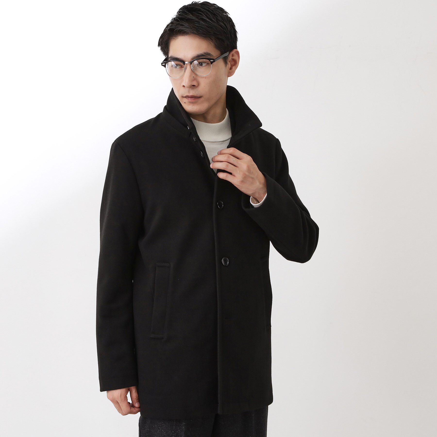 THE SHOP TK「ON/OFF対応 ウーリック スタンド メルトンコート　【洗濯機OK/フード取外し可】」|その他|