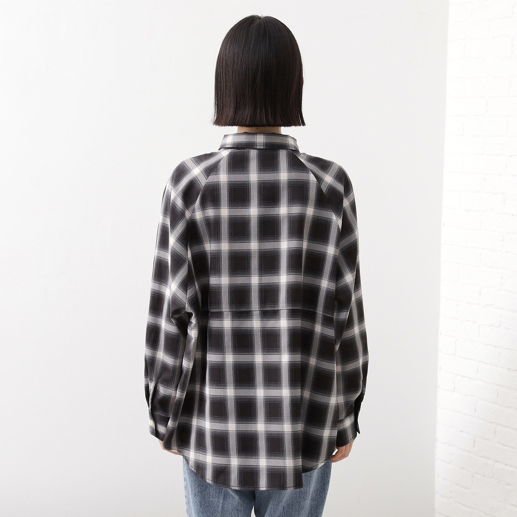 THE SHOP TK「【即戦力/軽羽織】チェックドルマンシャツ」|シャツ・ブラウス|