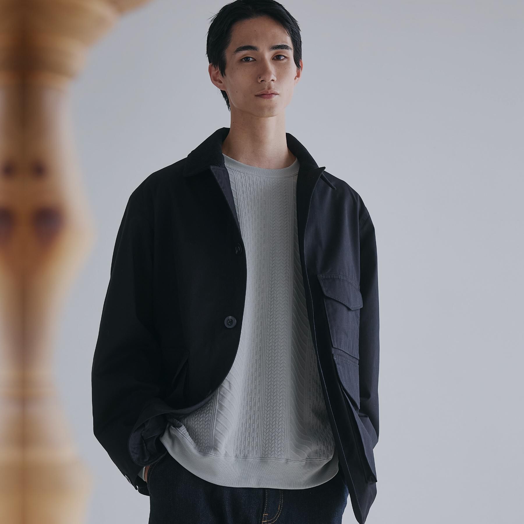 THE SHOP TK「デッキブルゾン 【手洗い可/リラックスシルエット】」|ブルゾン・スタジャン|ブラック(019)