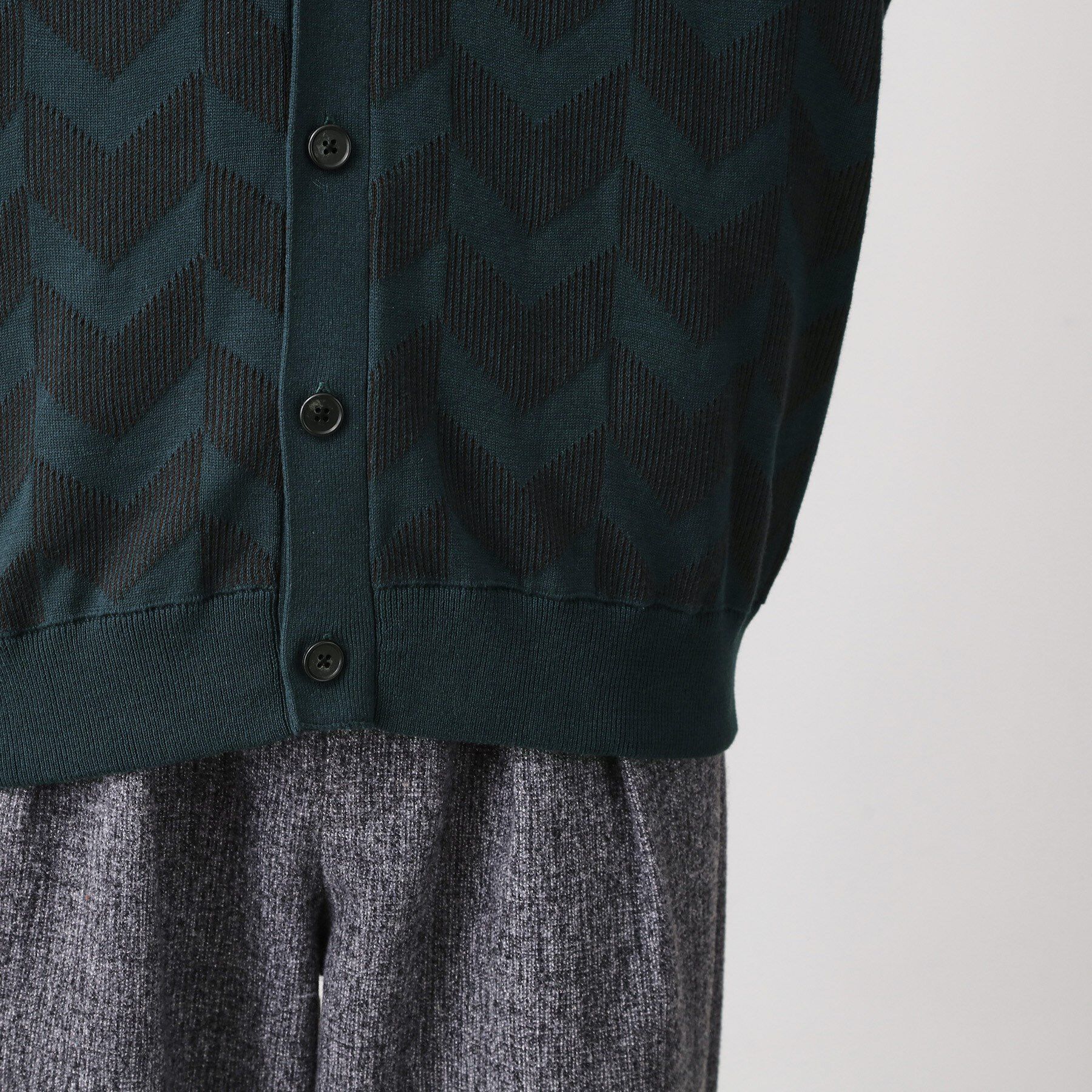 THE SHOP TK「ヘリンボンニットカーディガン」|カーディガン|