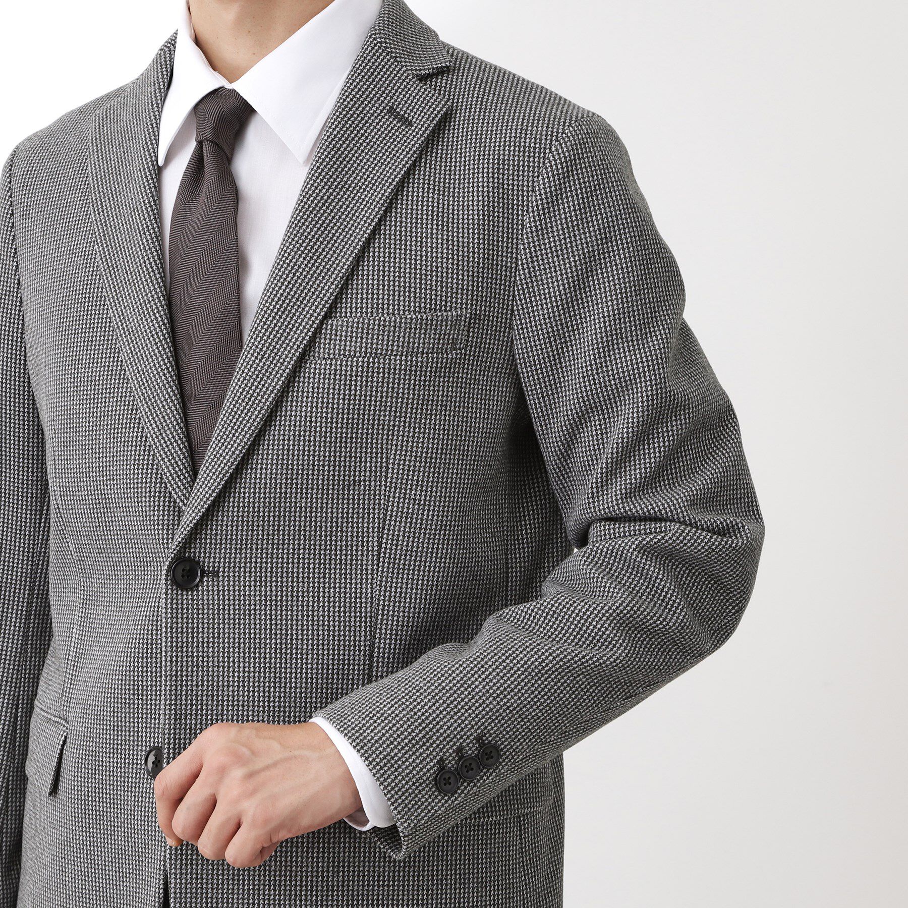 THE SHOP TK「ツイードライクジャージジャケット【セットアップ可／洗濯機OK】」|テーラードジャケット|