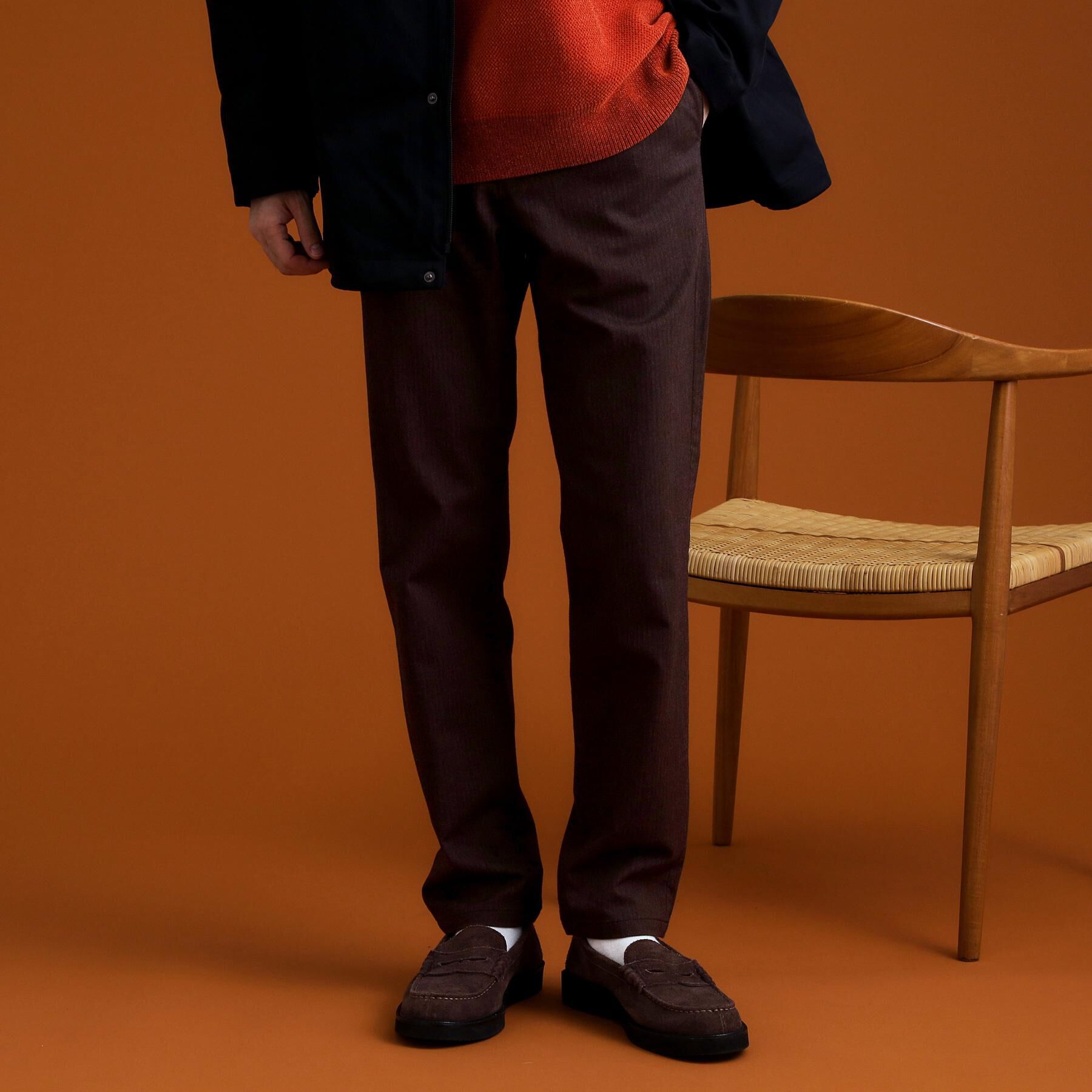 THE SHOP TK「7DAYSヘリンボンパンツ WARM【裏起毛/ストレッチ/洗濯機OK】」|その他|