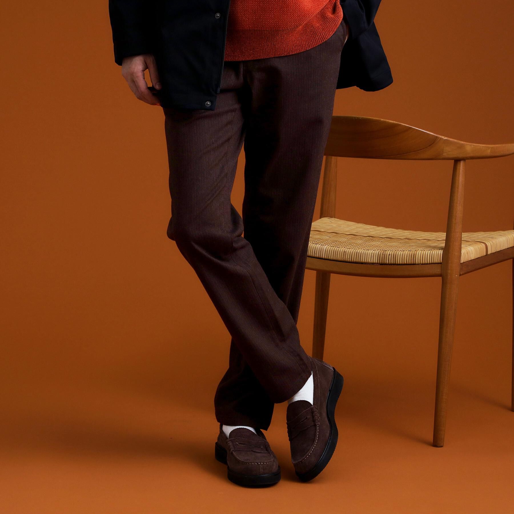 THE SHOP TK「7DAYSヘリンボンパンツ WARM【裏起毛/ストレッチ/洗濯機OK】」|その他|