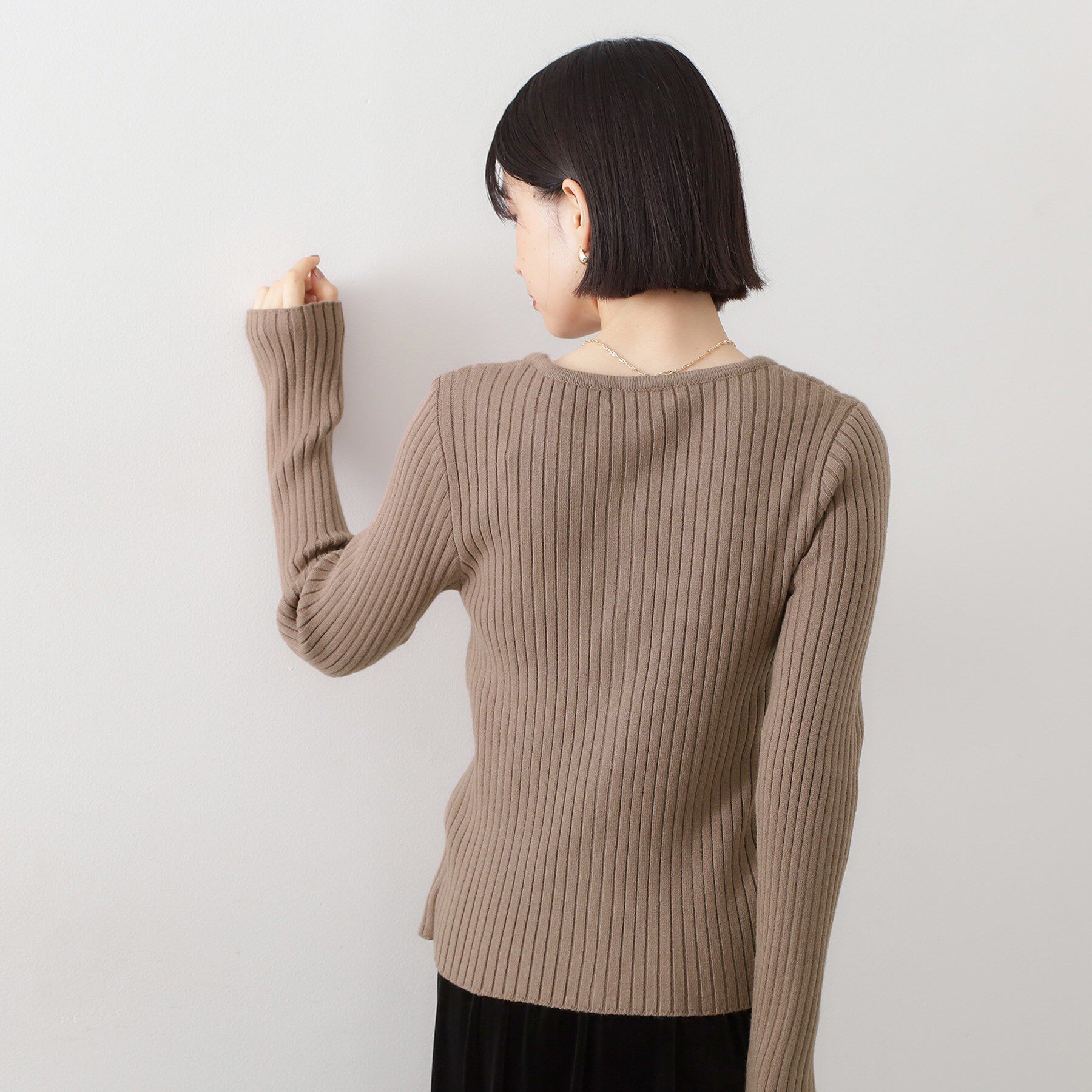 THE SHOP TK「【アンチピリング/静電気防止/洗える】ヘンリーレイヤードニット」|ニット・セーター|