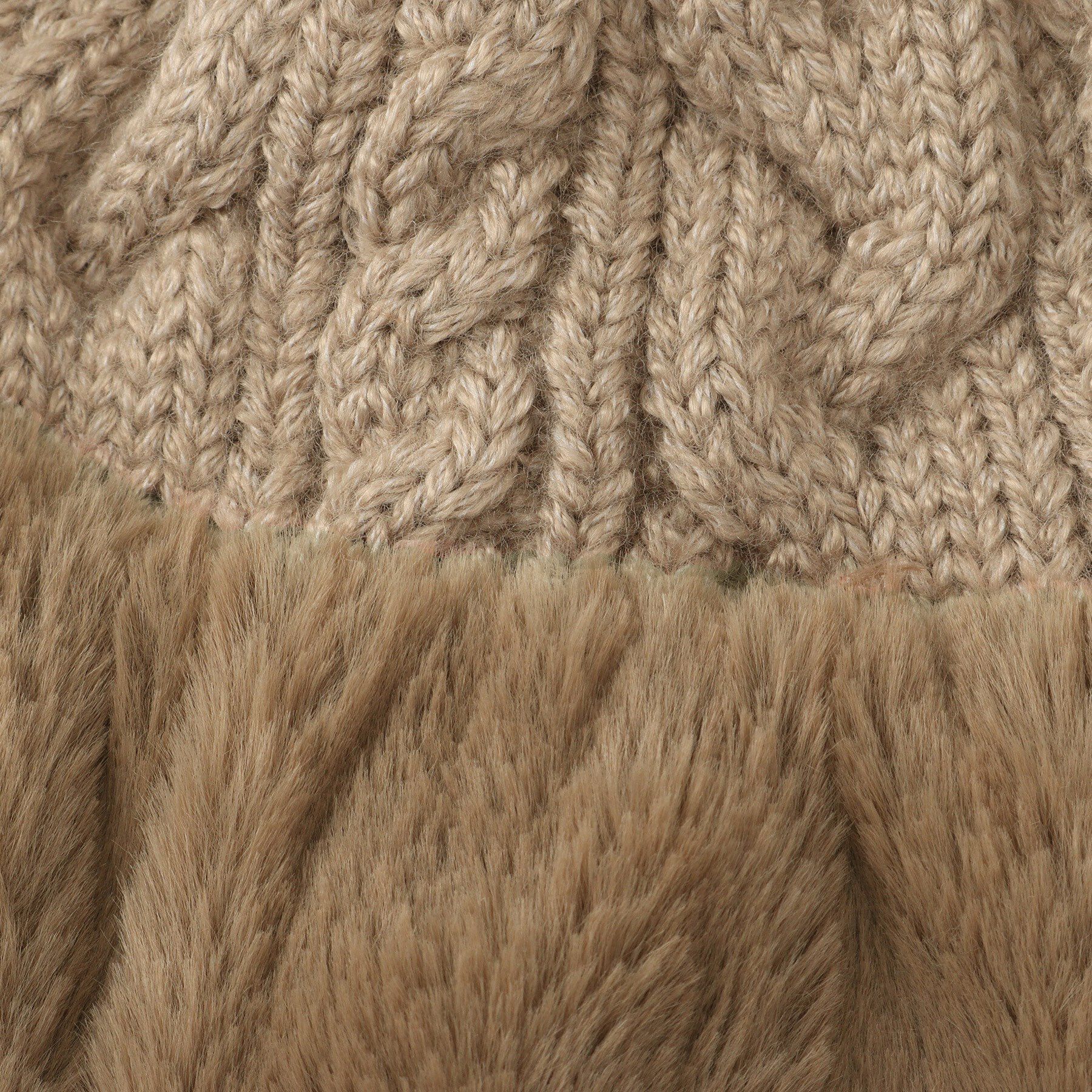 THE SHOP TK「フェイクファートーク風スフレワッチ」|ニット帽|