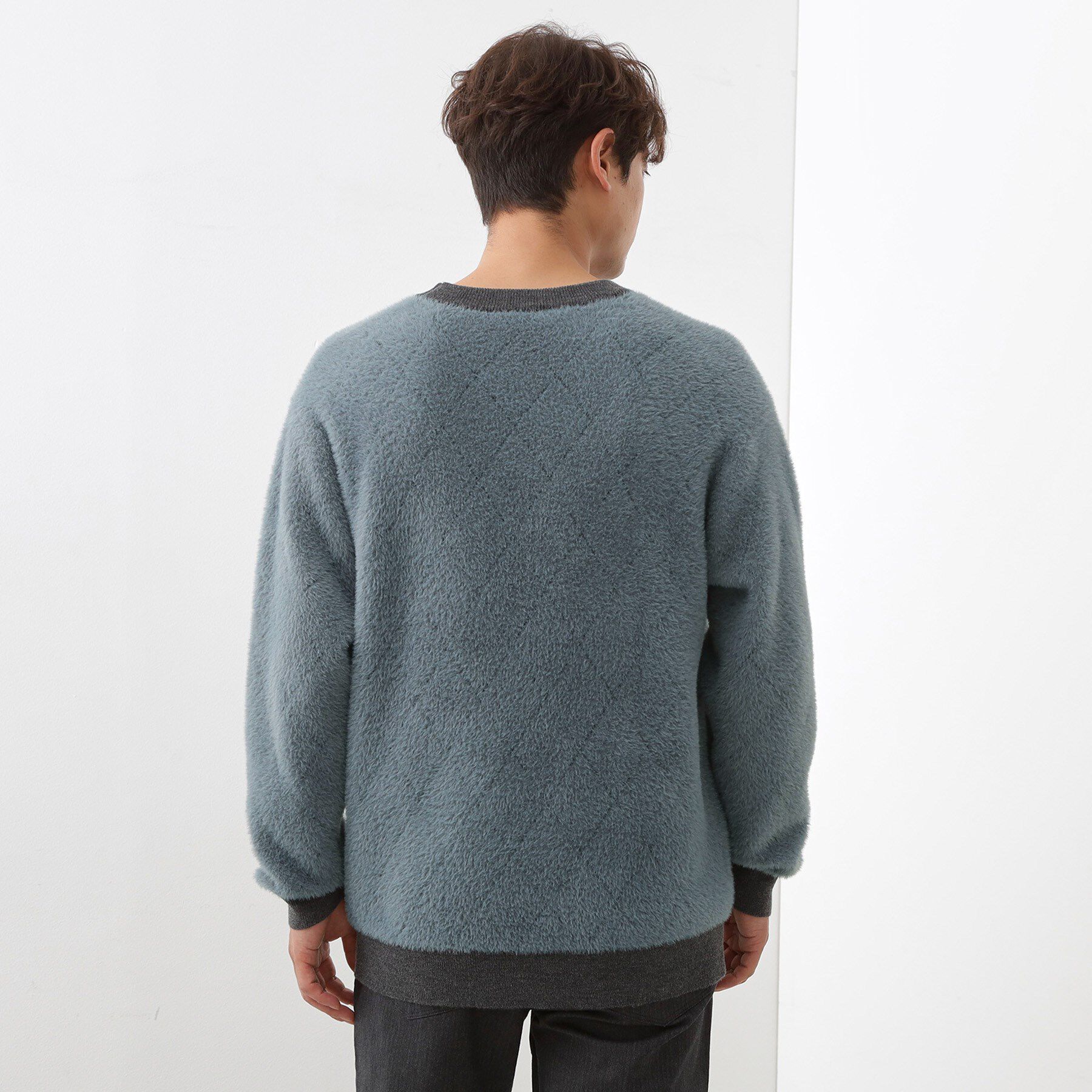 THE SHOP TK「【ふんわり心地いい肌触り】　ダイヤ柄シャギーニット」|ニット・セーター|