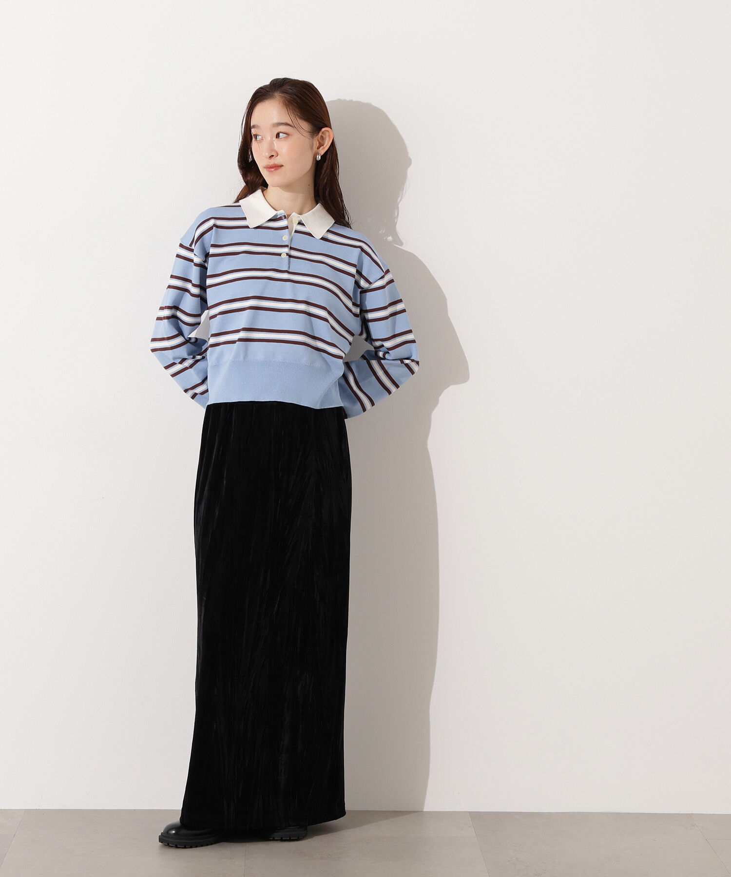  「ベロアナローマキシスカート」|スカート|