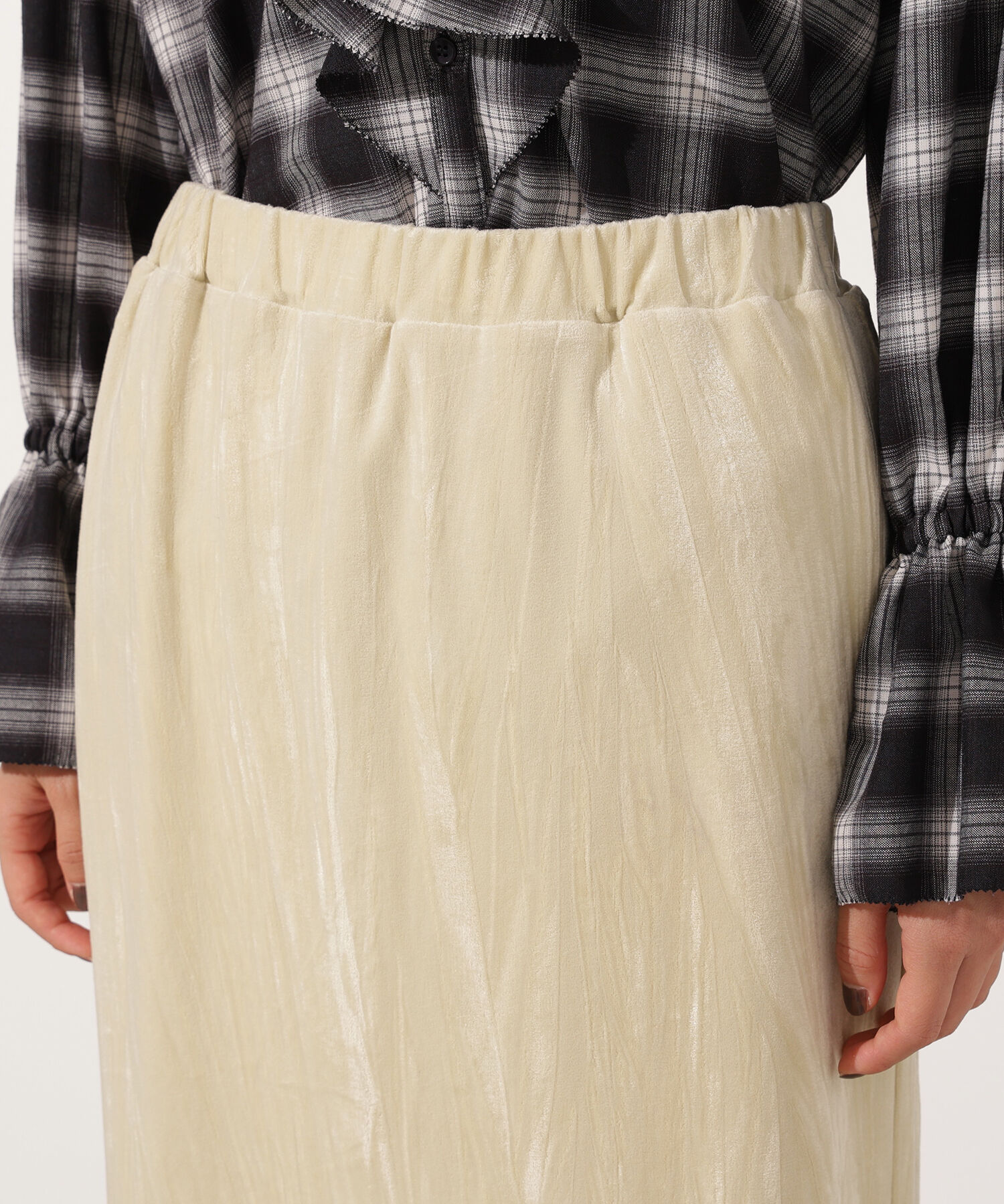  「ベロアナローマキシスカート」|スカート|