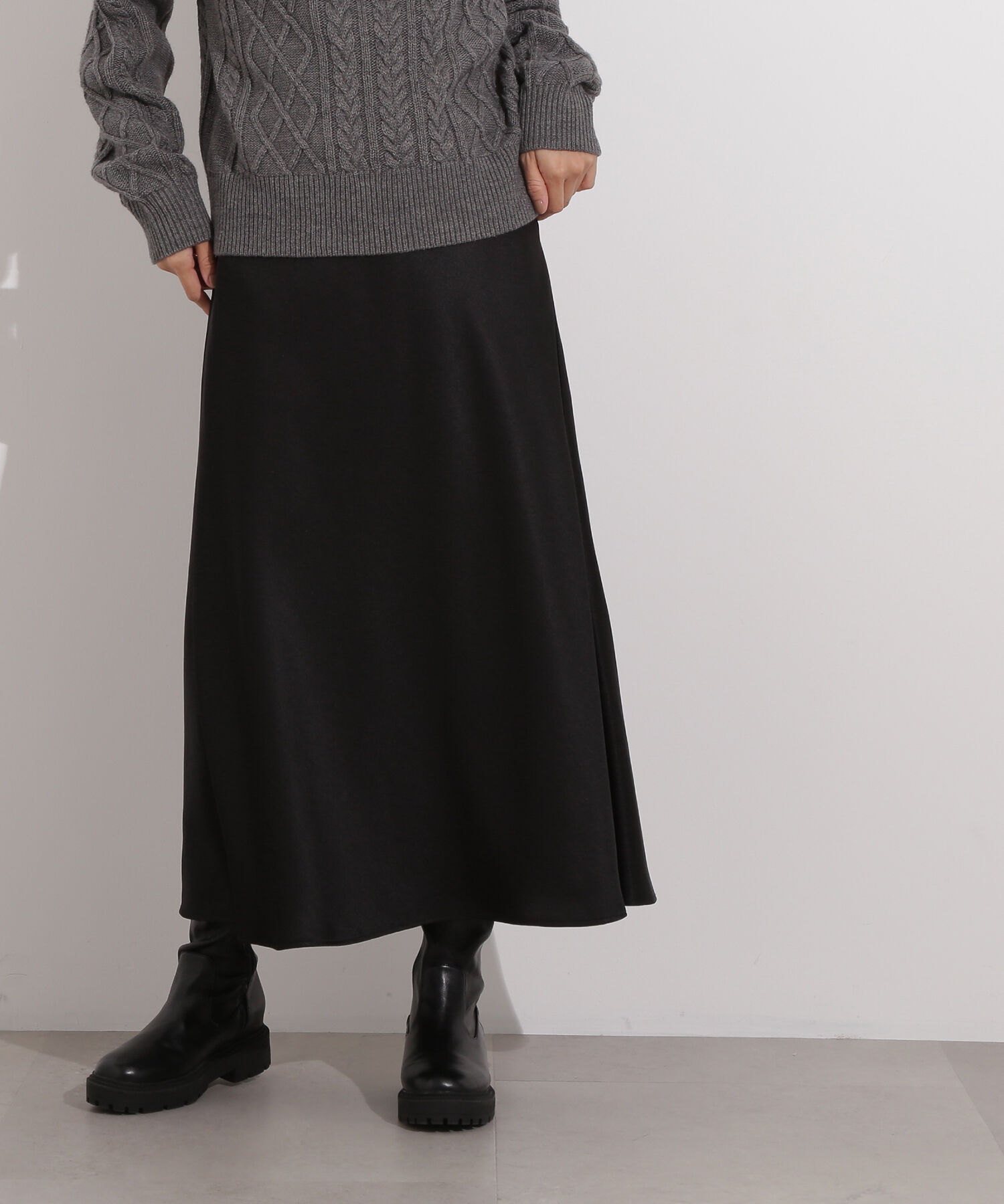  「サテンナロースカート」|スカート|