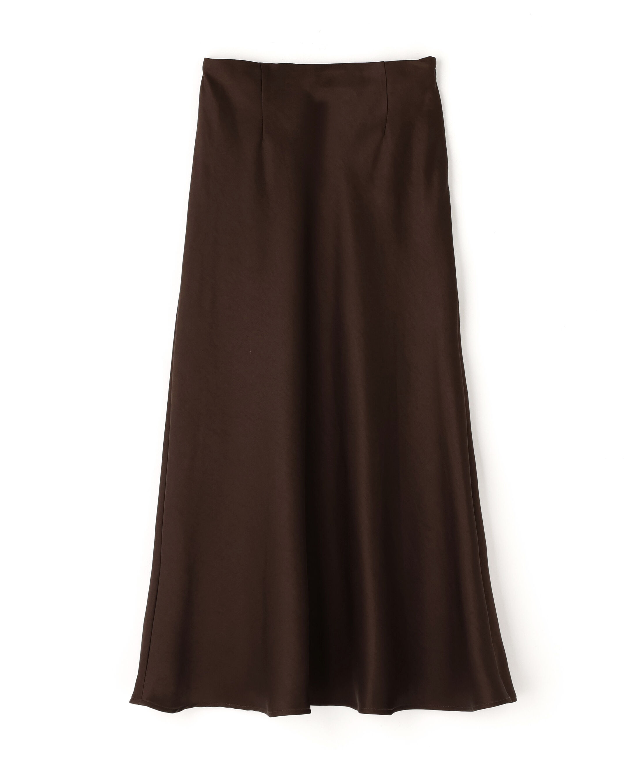  「サテンナロースカート」|スカート|ブラウン