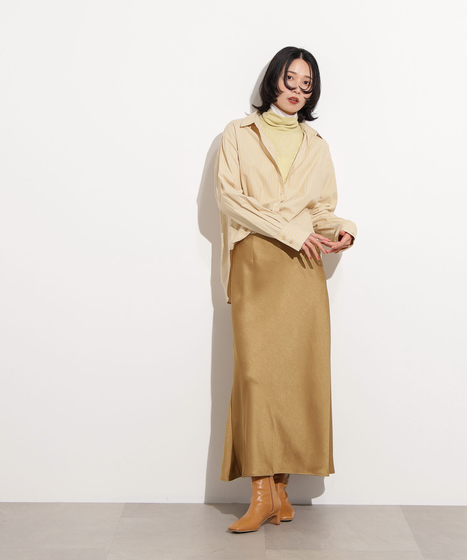  「サテンナロースカート」|スカート|