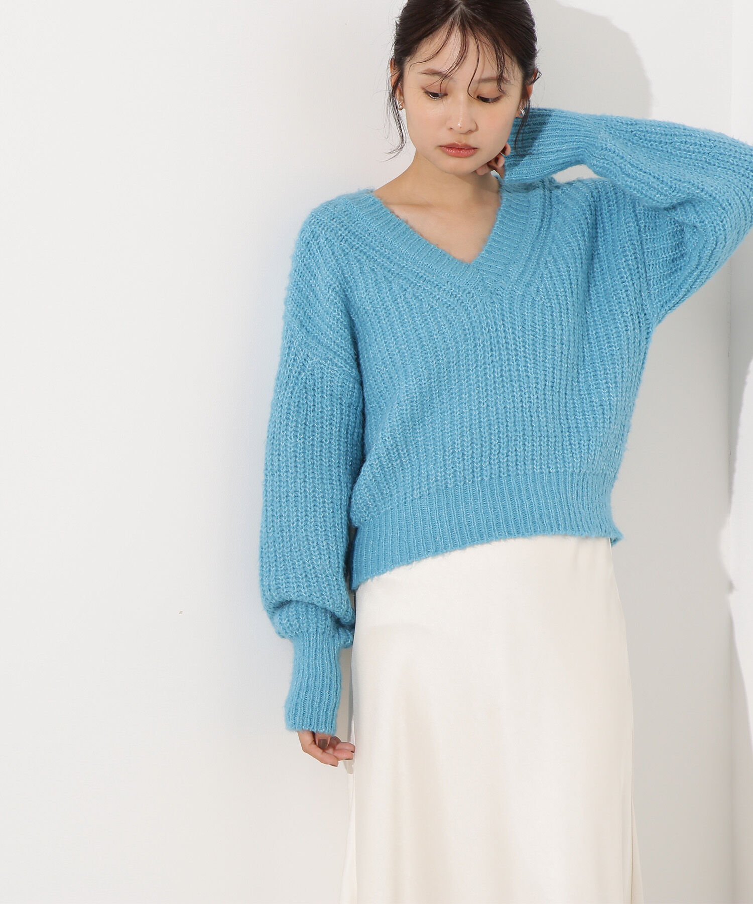  「Vネックオーバーニット」|ニット・セーター|