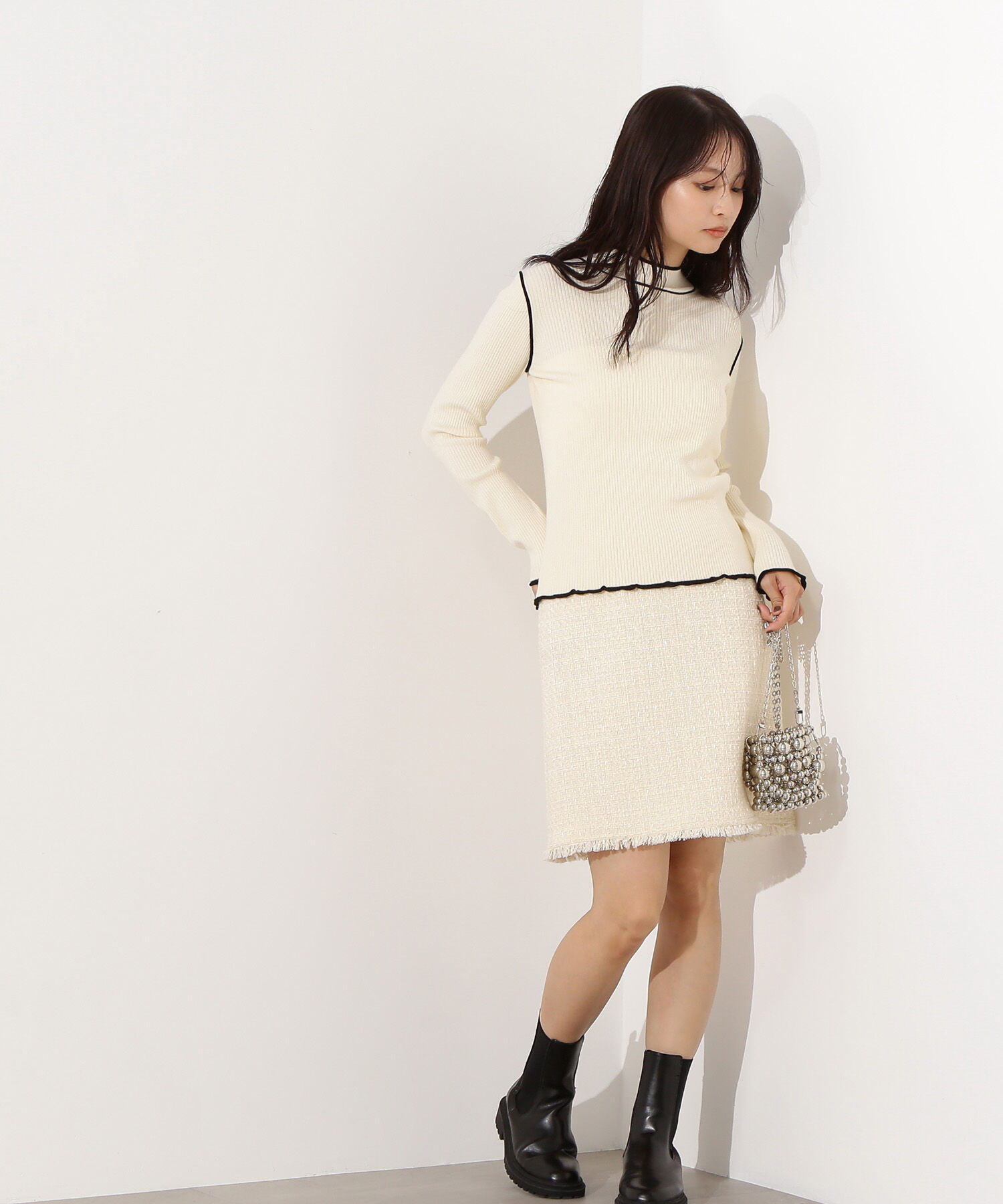  「ツイード SETUP スカート」|スカート|