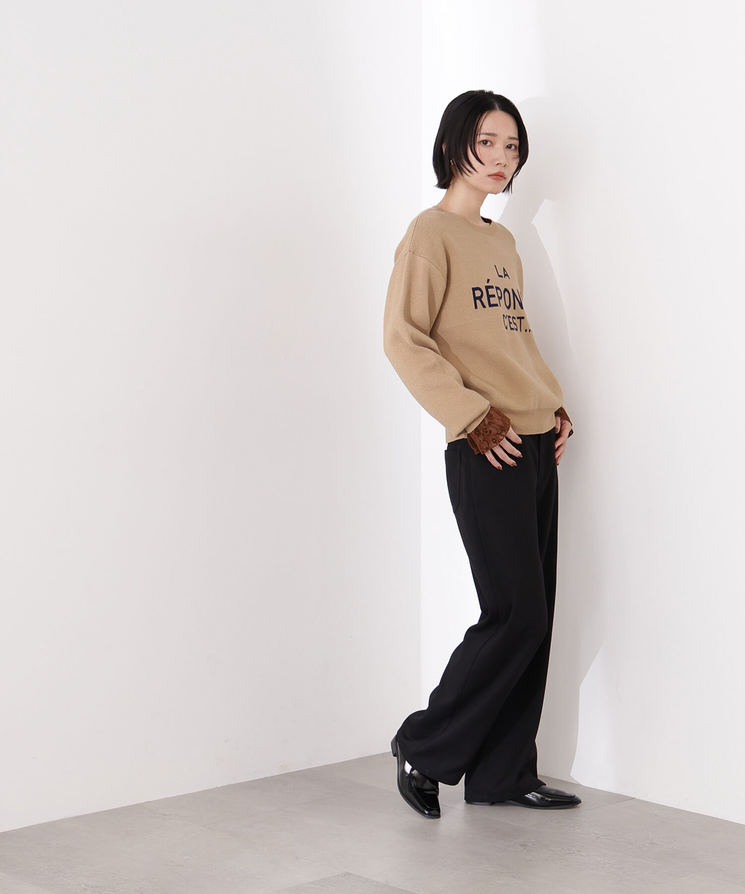  「ベーシックツイルワイドパンツ」|その他|