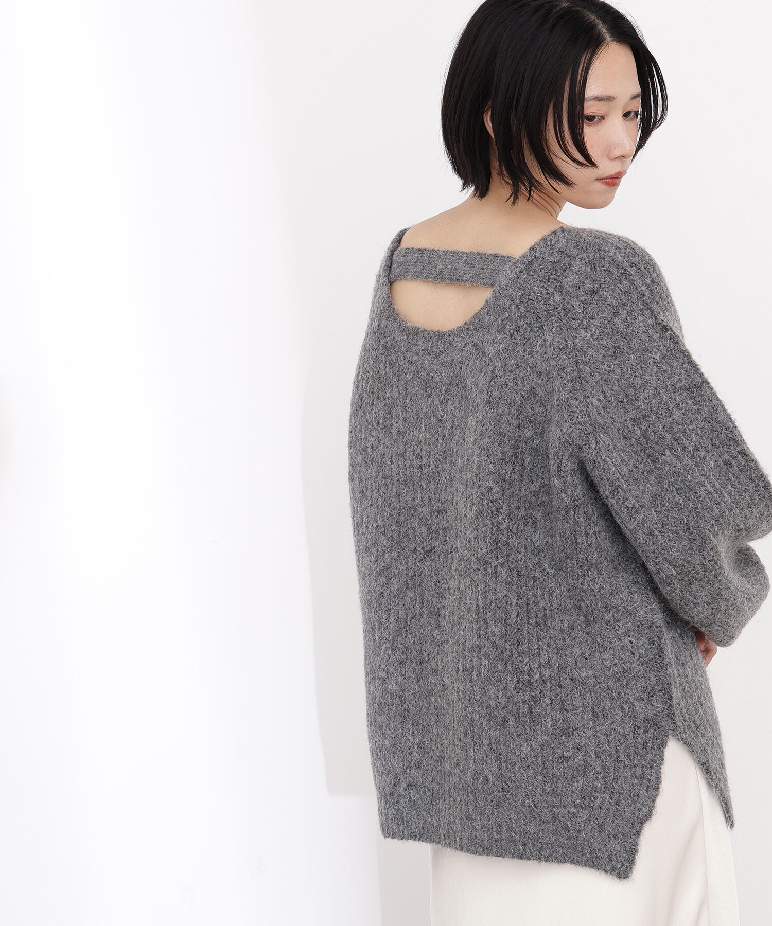  「バックシャンボクシーニット」|ニット・セーター|