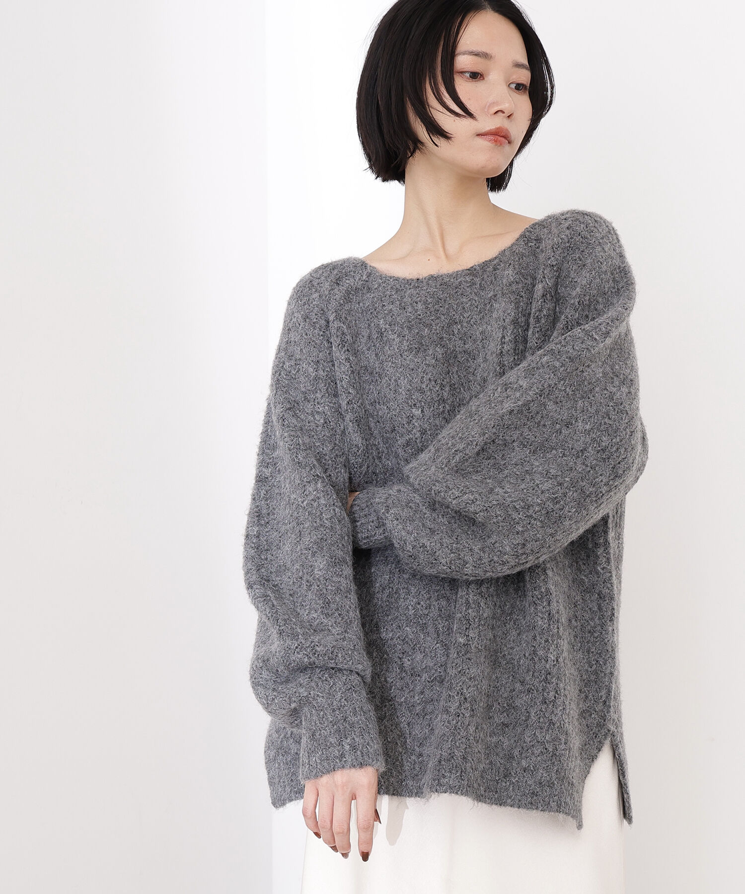  「バックシャンボクシーニット」|ニット・セーター|