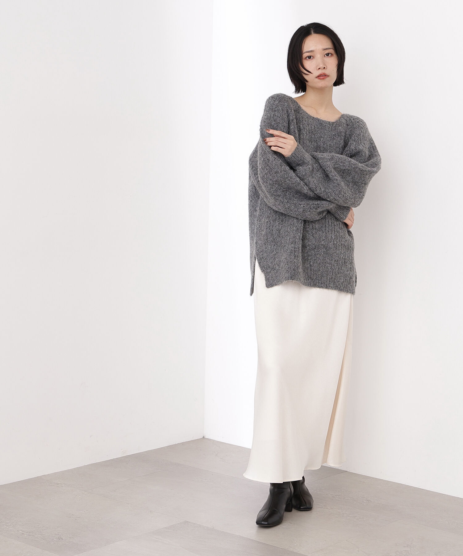  「バックシャンボクシーニット」|ニット・セーター|