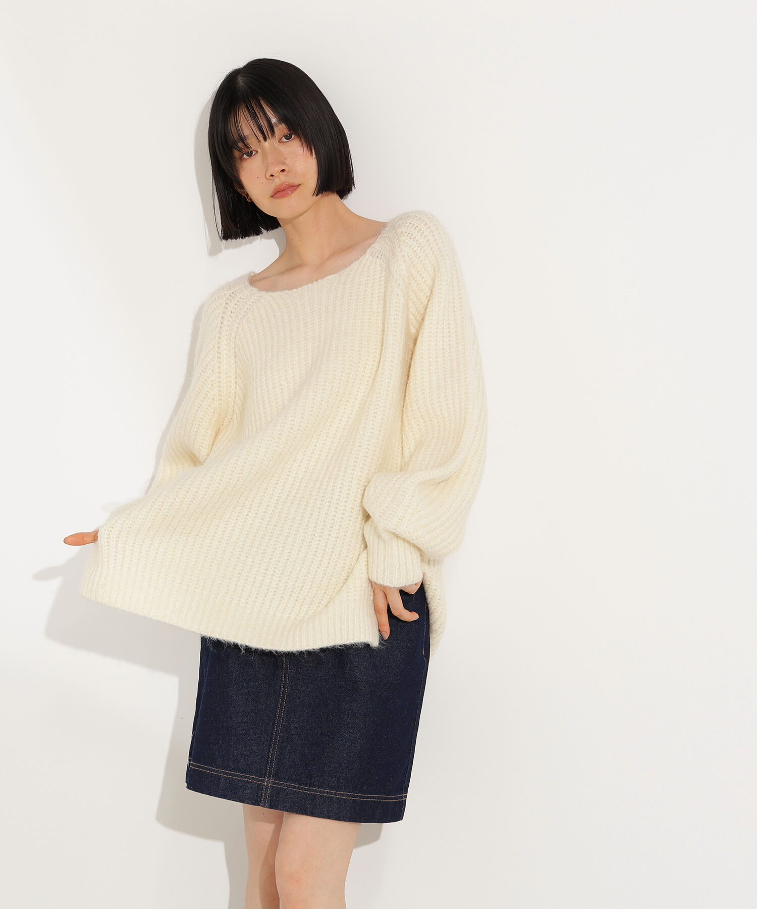  「バックシャンボクシーニット」|ニット・セーター|