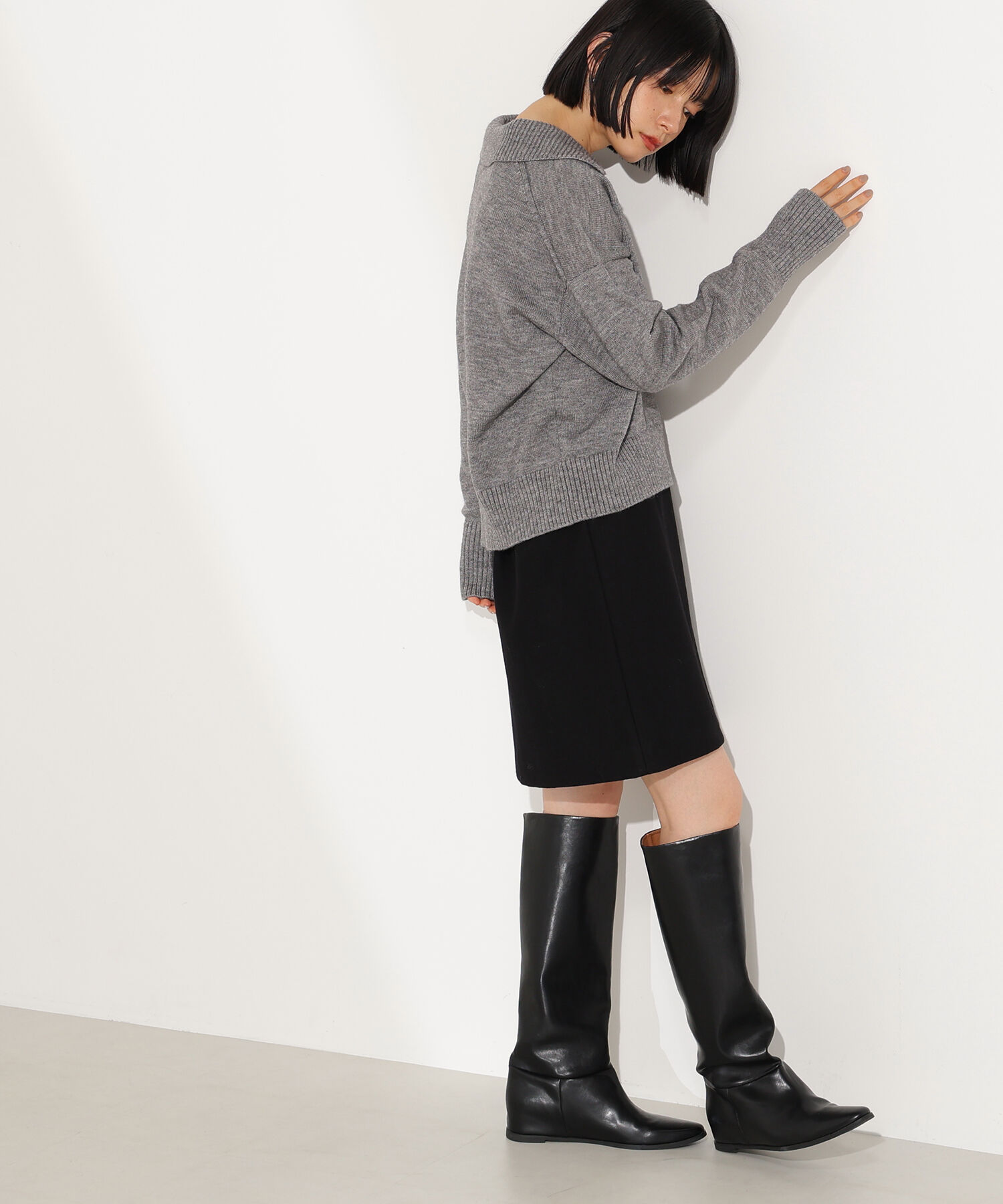  「開襟ボクシーニット」|ニット・セーター|